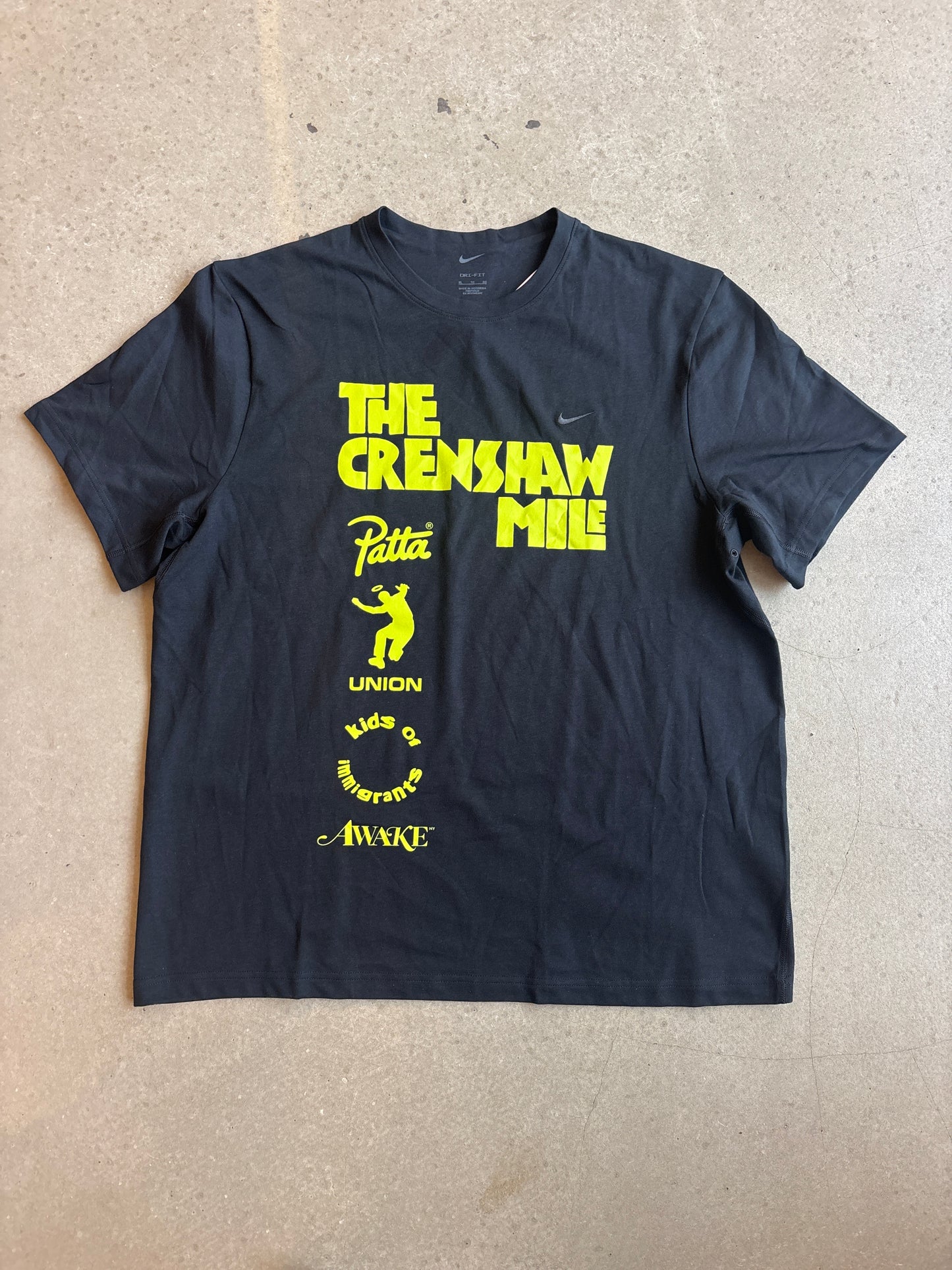 Patta x Nike Crenshaw Mile Running Tee Black XL