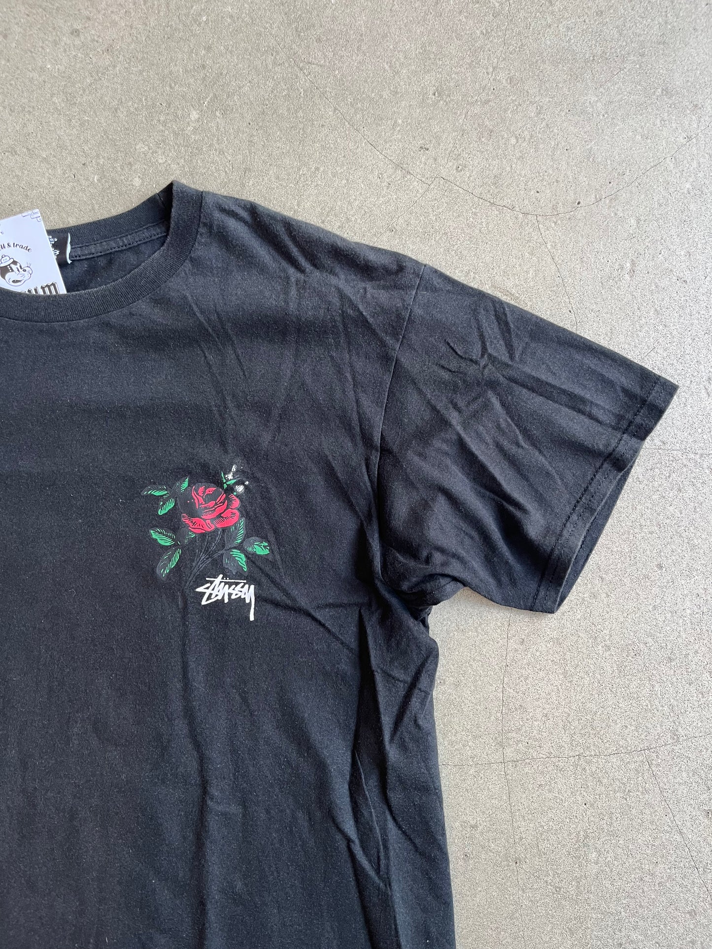 Stussy Rose Tee Black L