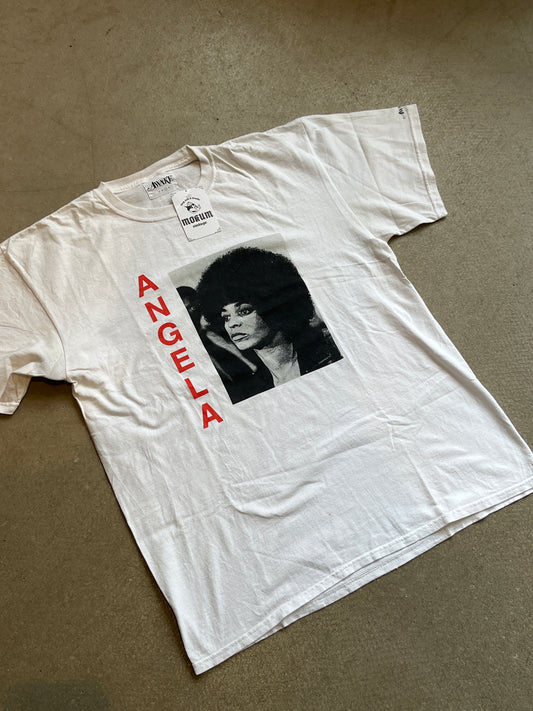 Awake Angela Davis Tee White L