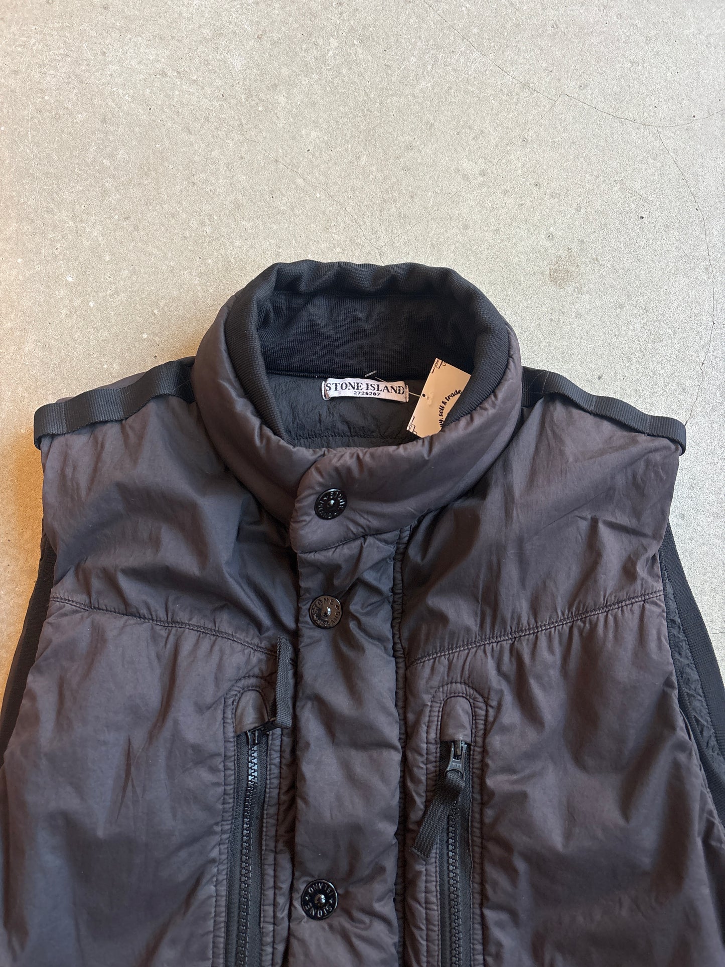 Stone Island Dyed Down Jacket Bodywarmer Brown XL