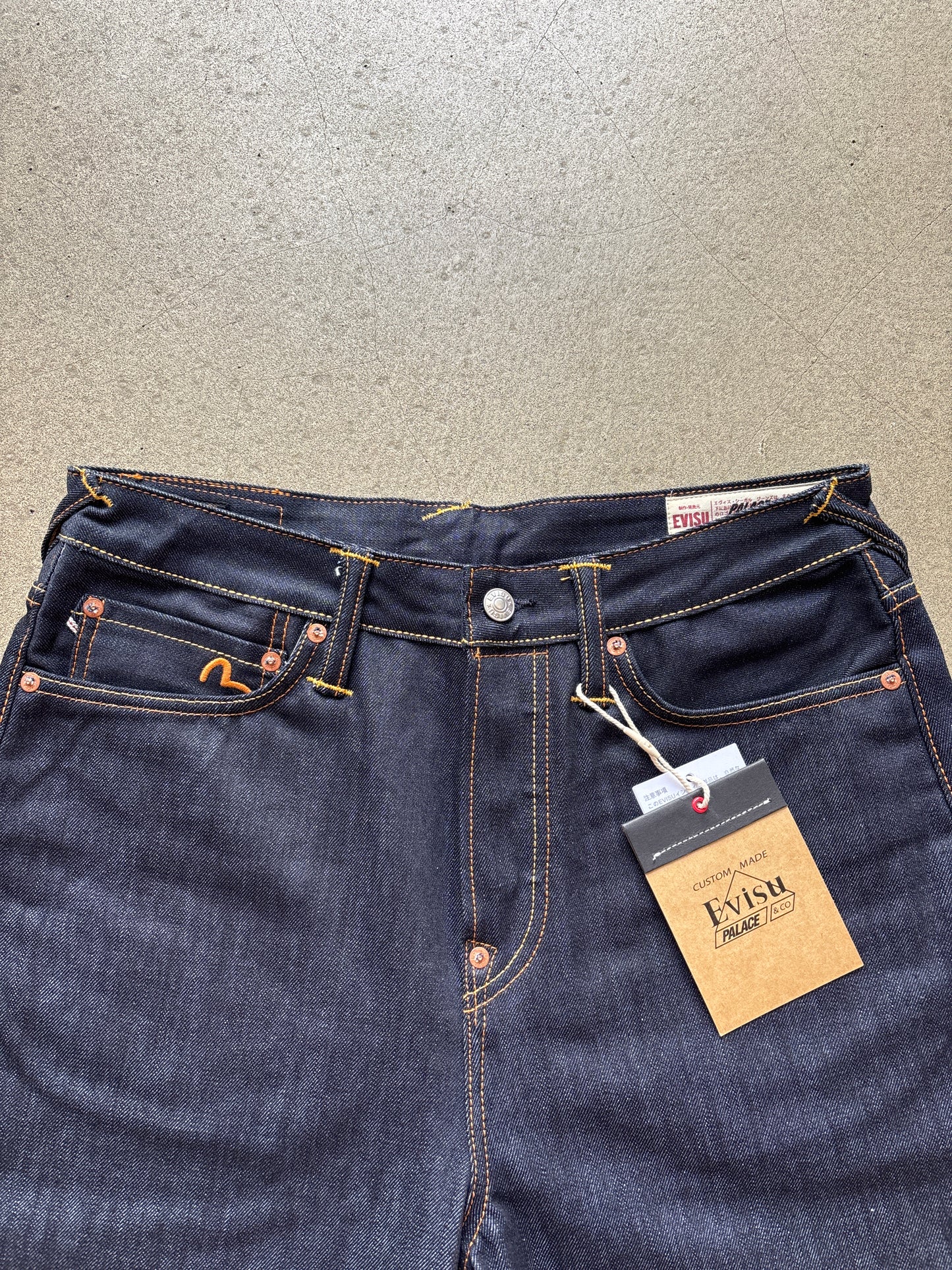 Palace x Evisu Long Denim Short Raw