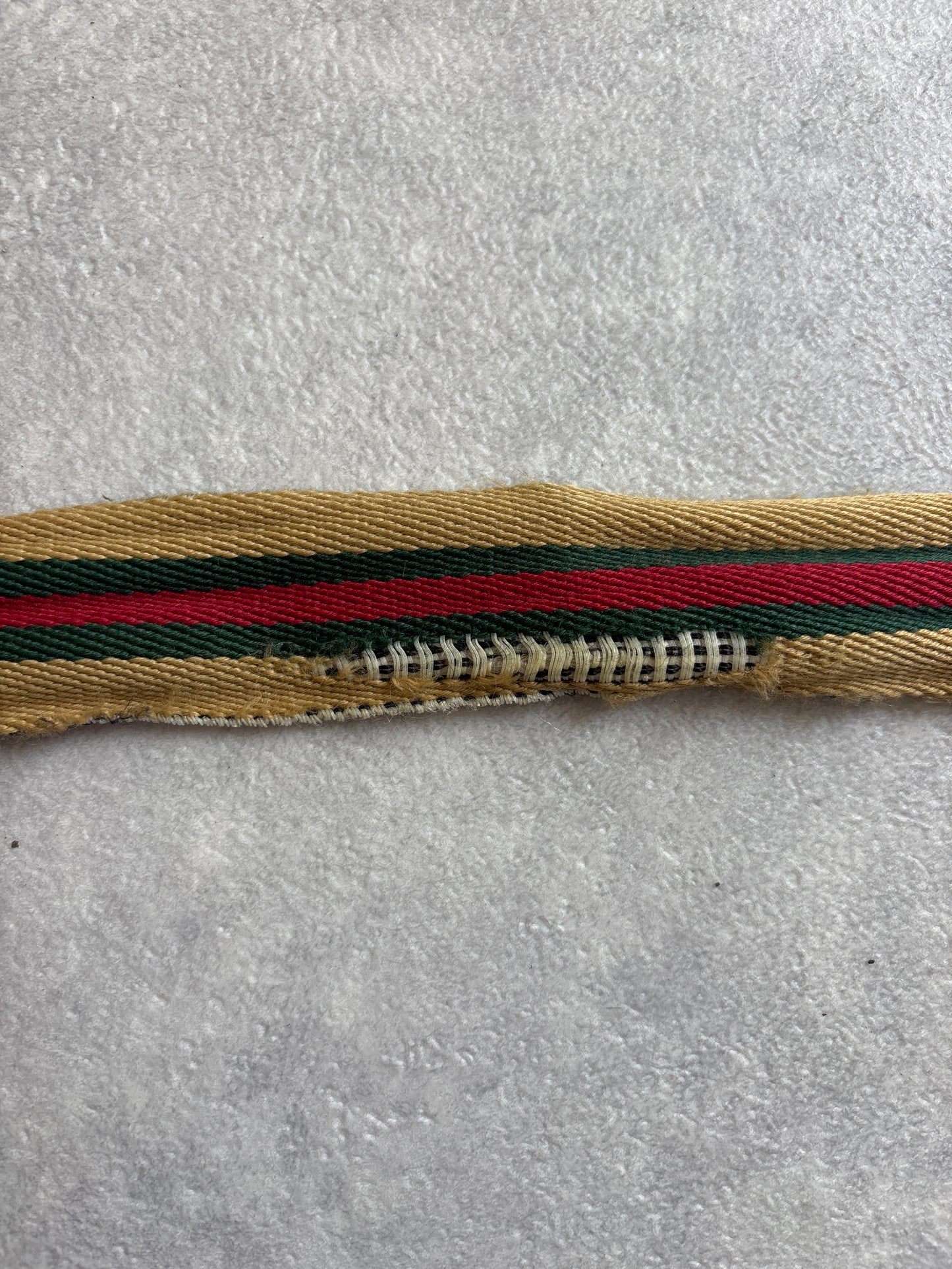 Gucci Cloth Belt Beige Green Red