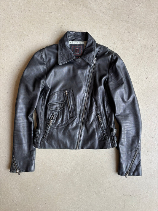 Redskin Black Leather Jacket M