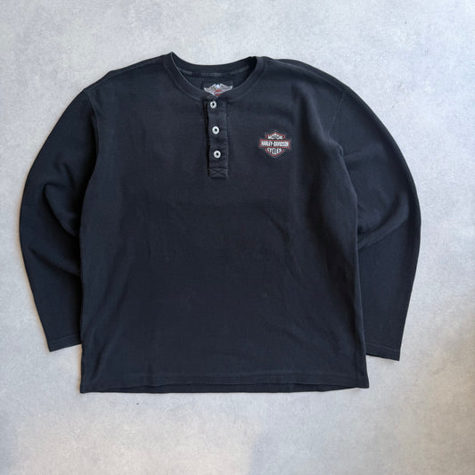 Harley Davidson Waffle Knit Black L