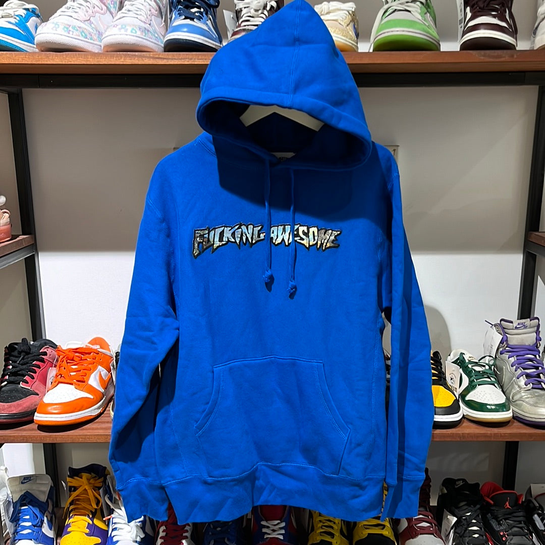 Fucking Awesome Logo Hoodie Blue M