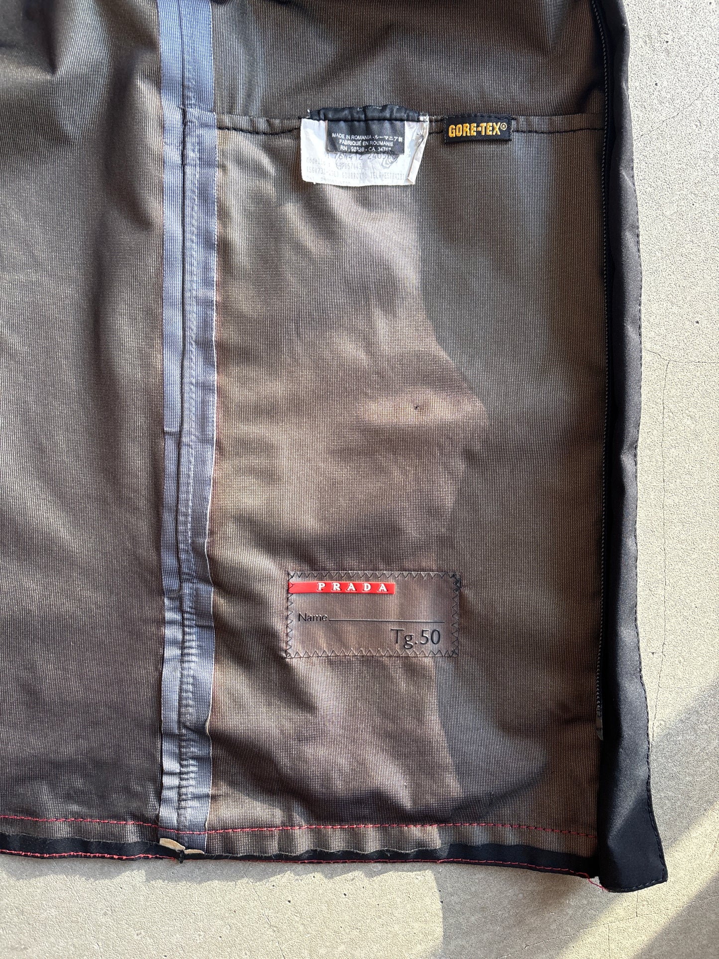 Prada Linea Rossa 2 in 1 GoreTex Waterproof Jacket Black L