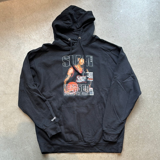 Slam Mitchell and Ness Iverson Hoodie Black XL