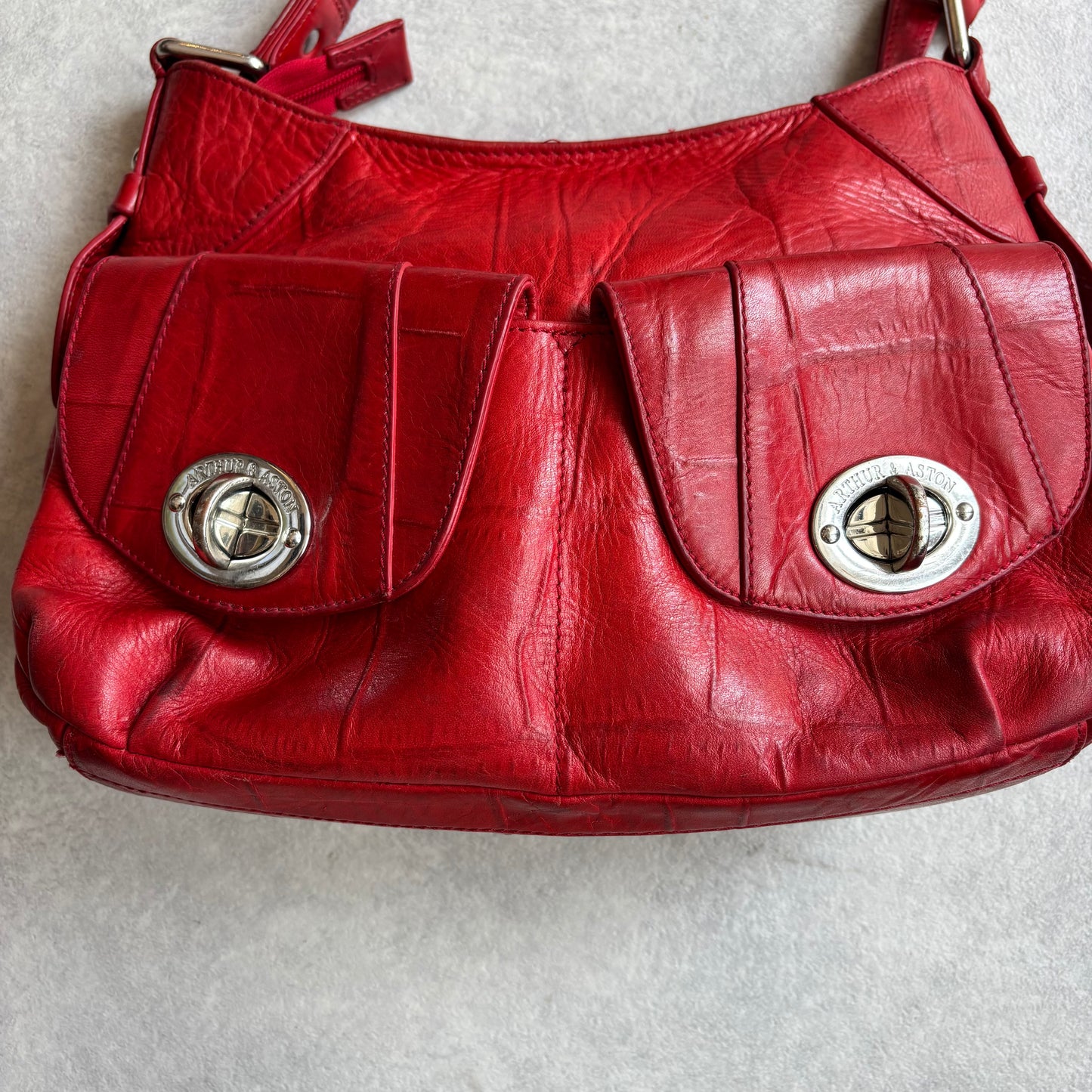 Arthur & Aston Camille Shoulder Bag Red