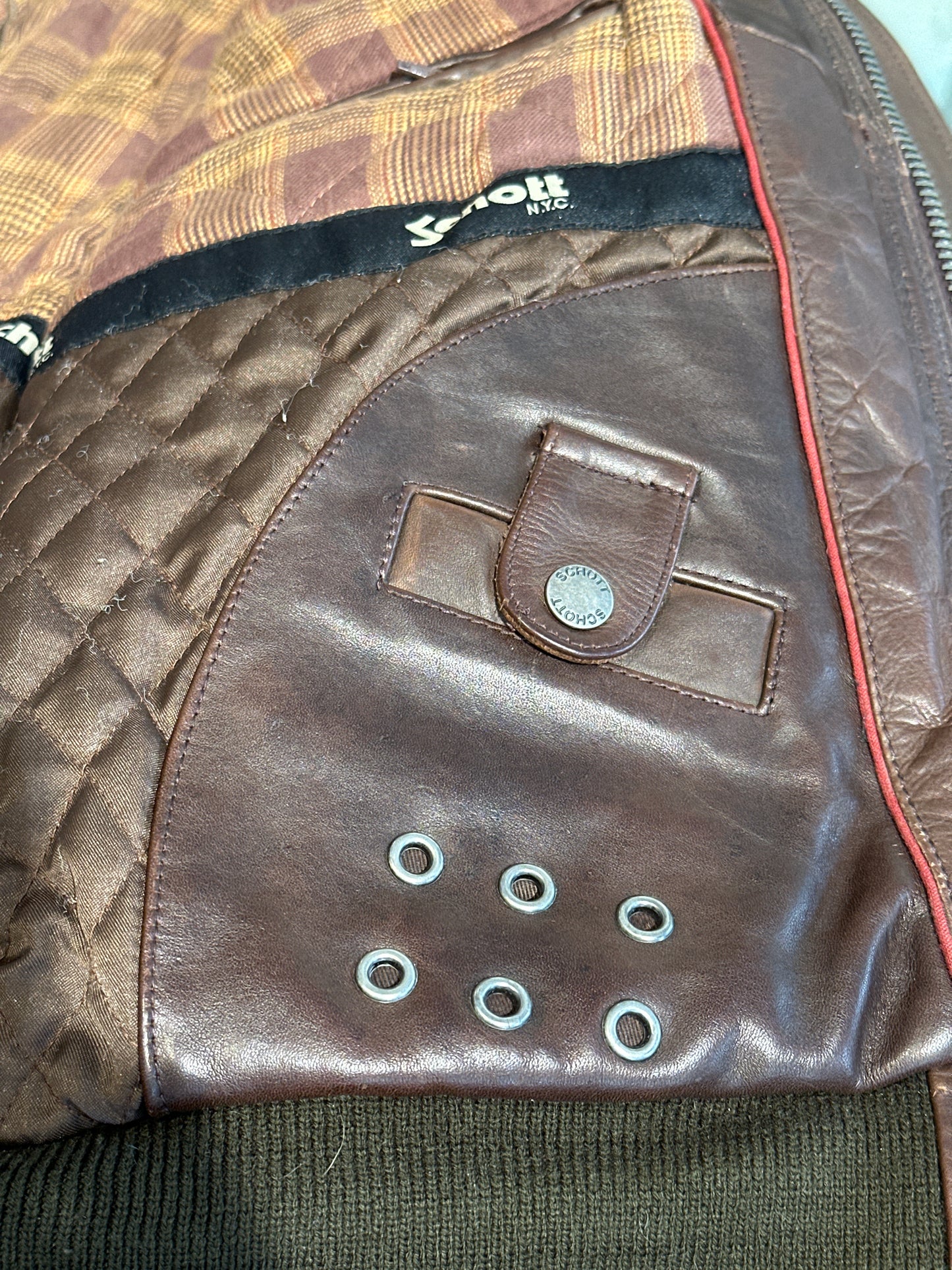 Schott Leather Top Gun Jackets Brown L