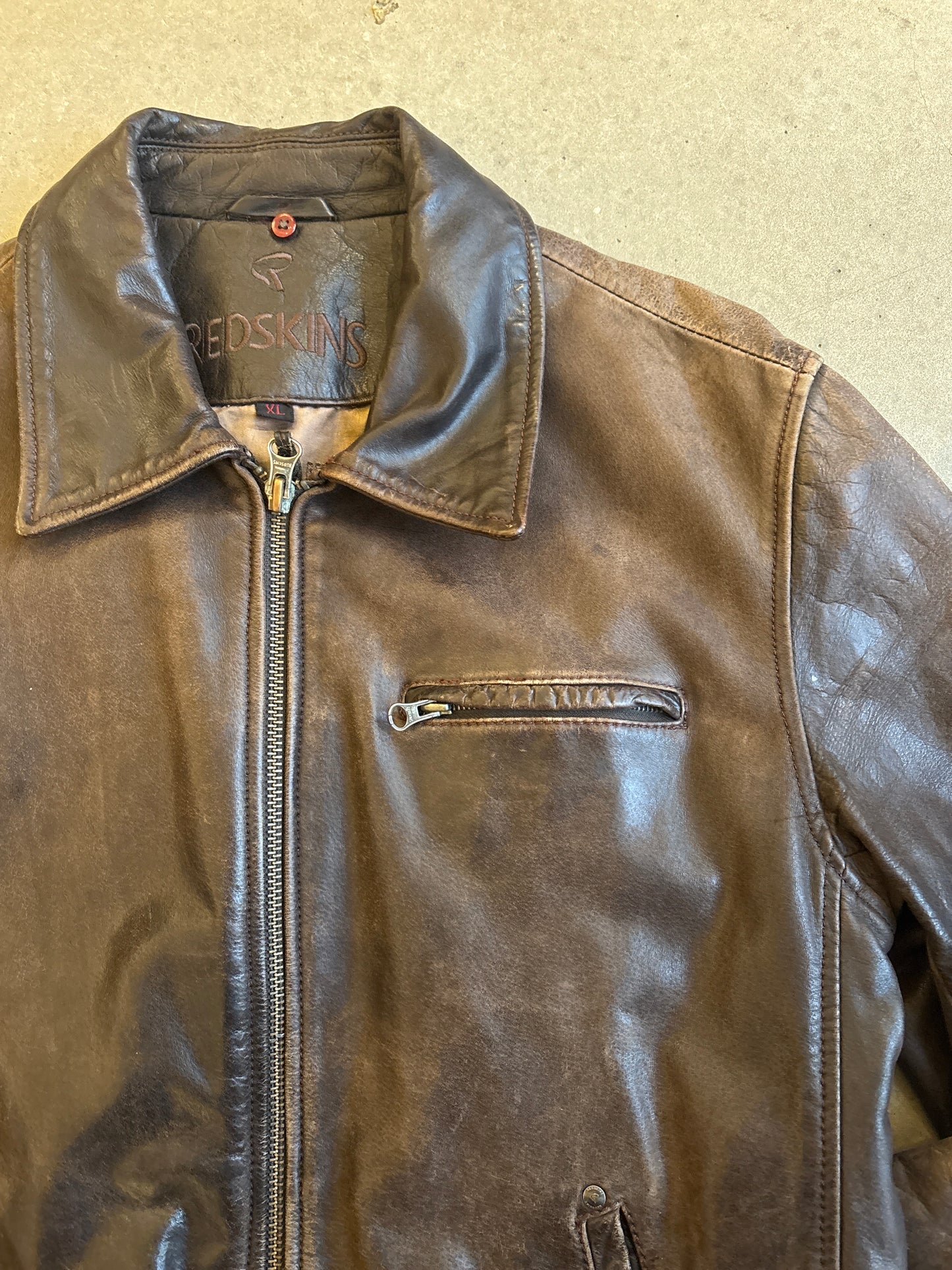Redskins Brown Leather 25  XL
