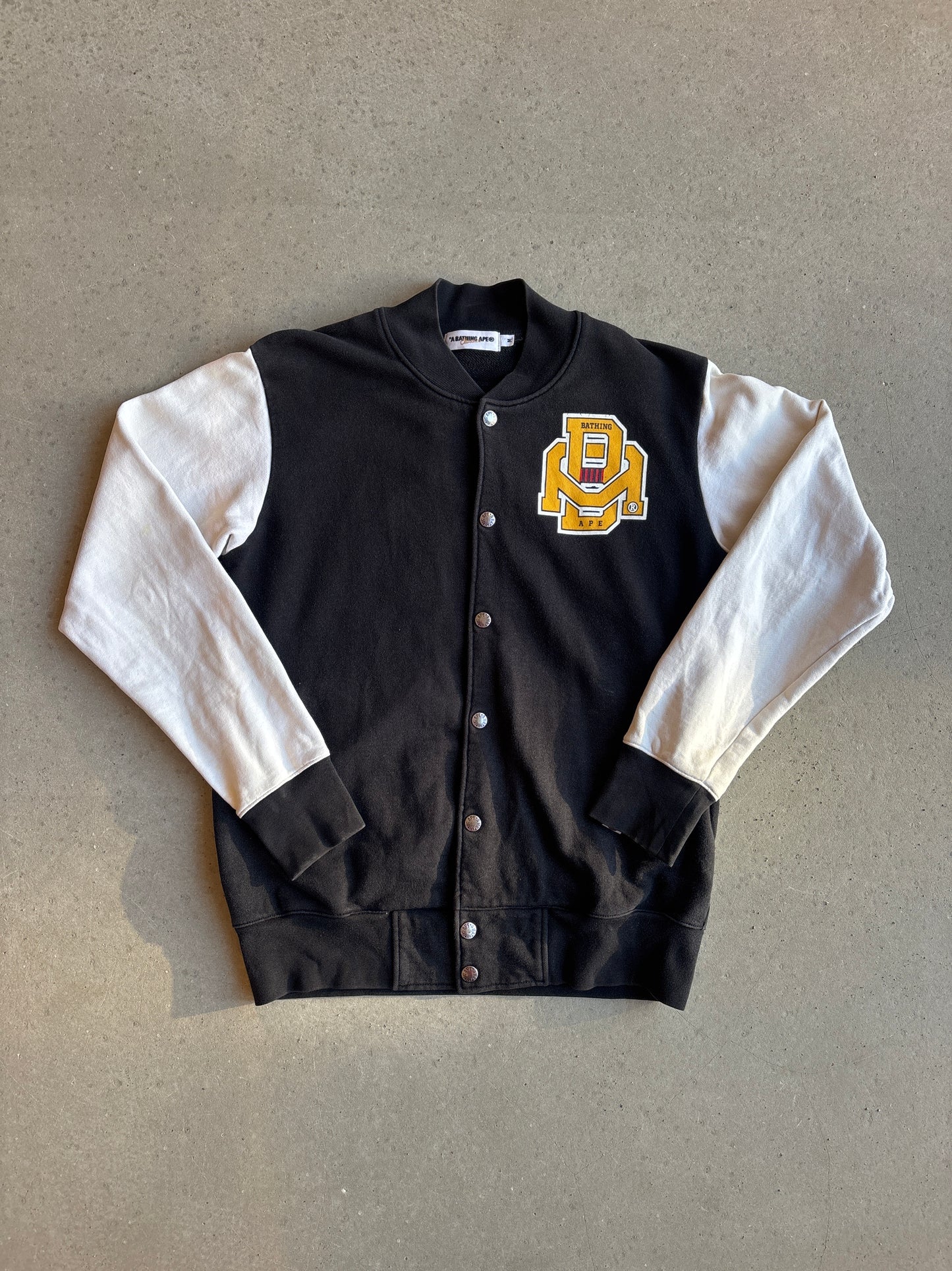 Bape Varsity Sweater Black white M