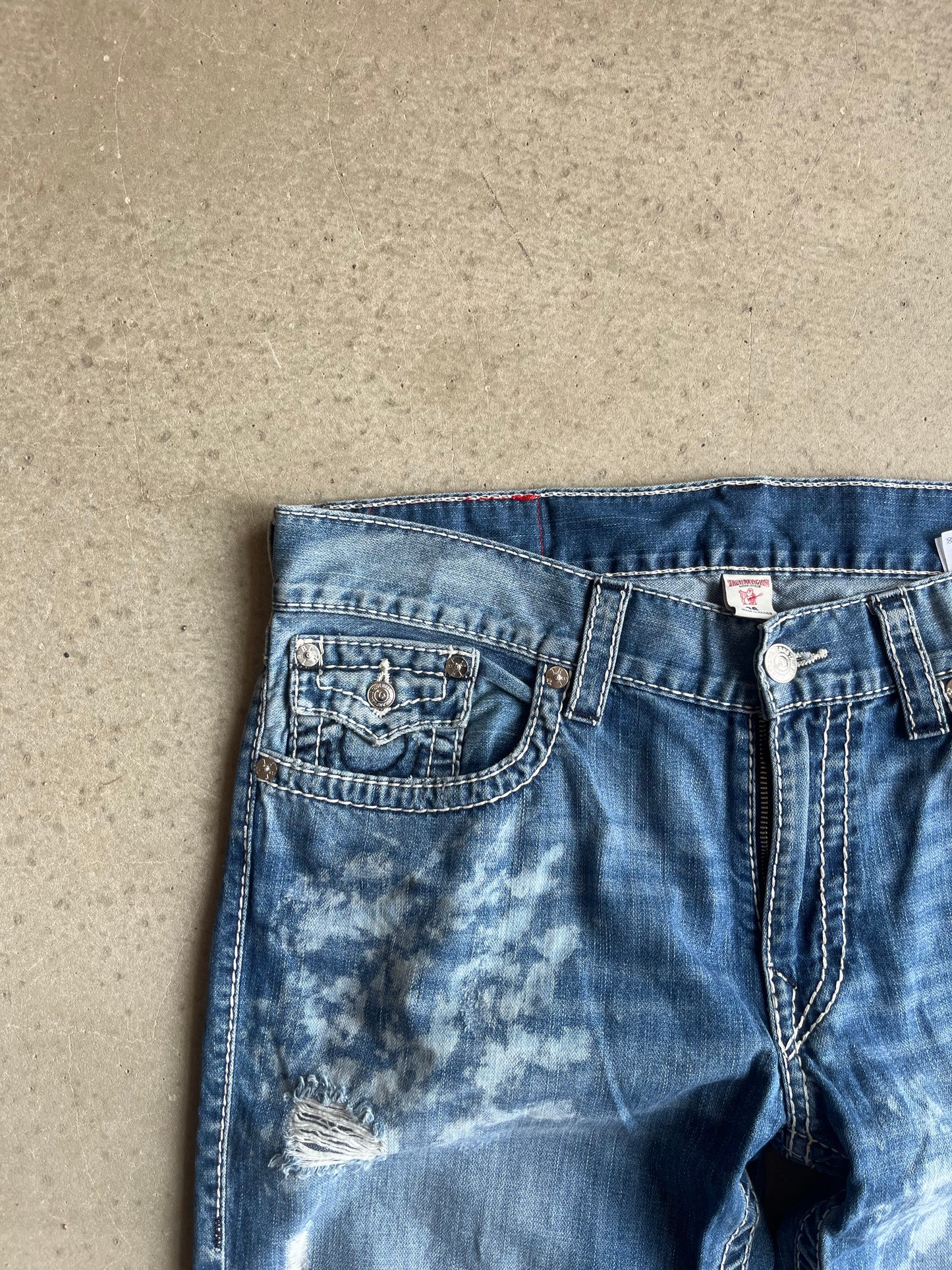 True Religion Slim Bleached Jeans 36
