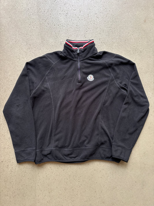 Moncler Fleece Half Zip Sweater Black XXL
