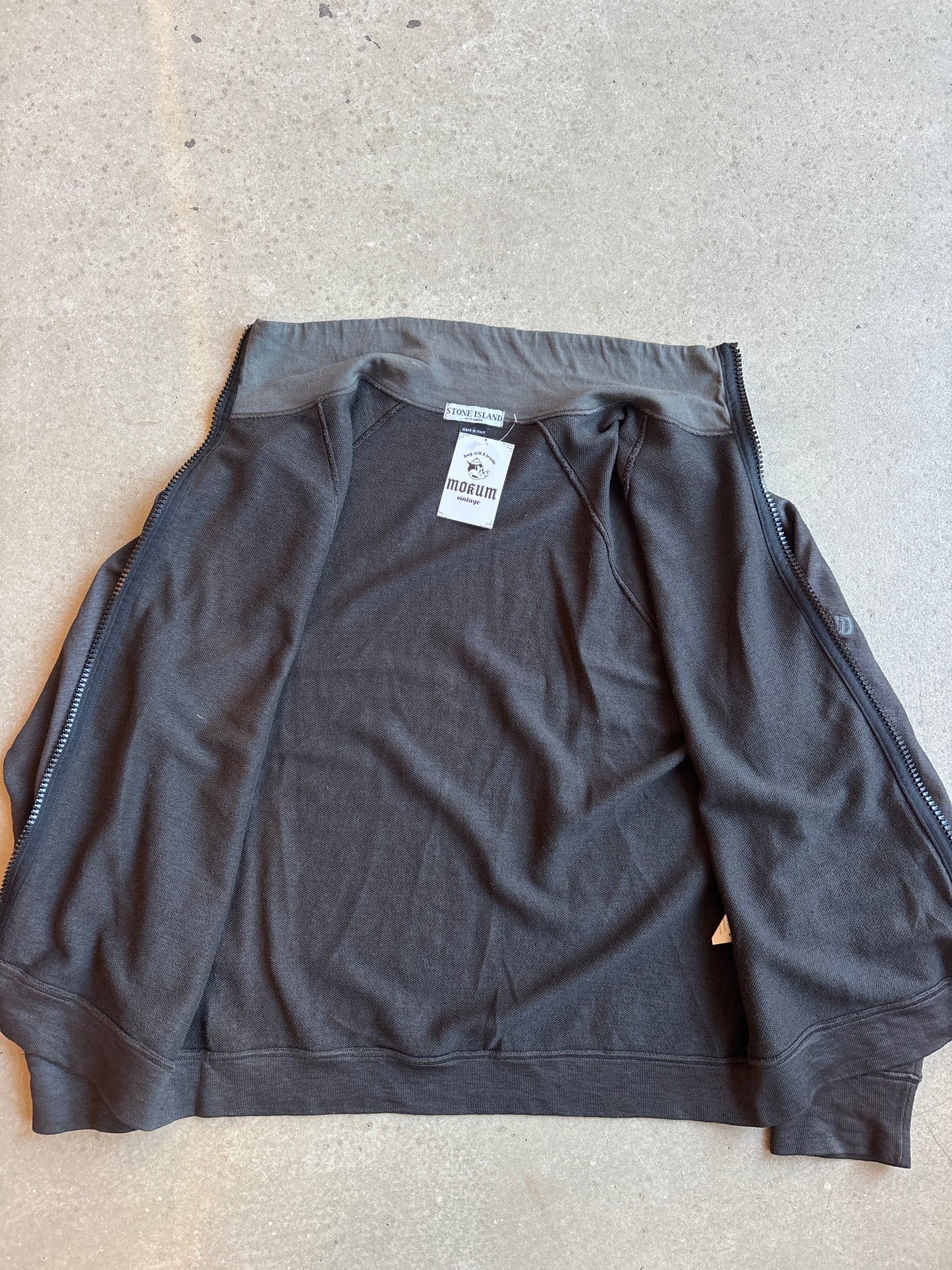 Stone Island Lino Flax Zip-up Brown XL