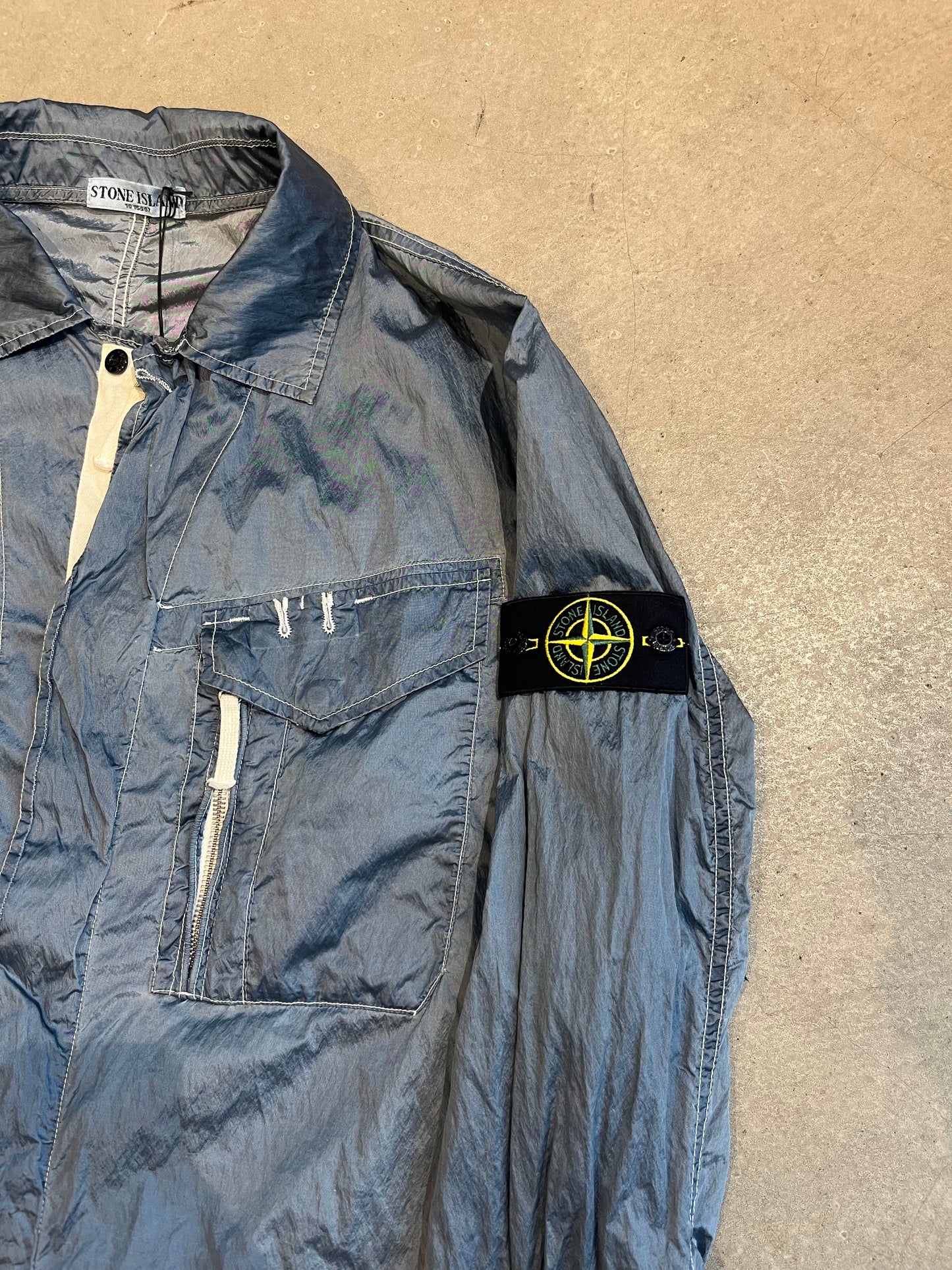 Vintage Stone Island Stitched Chrome Jacket XXL