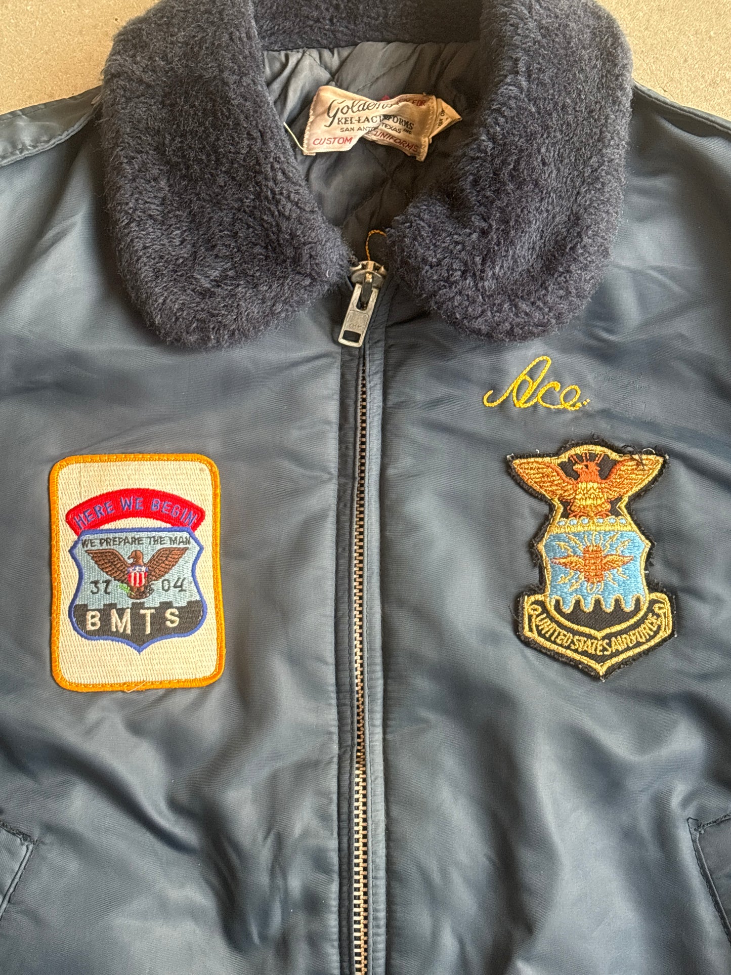 Vintage USAF Jacket Navy Medium