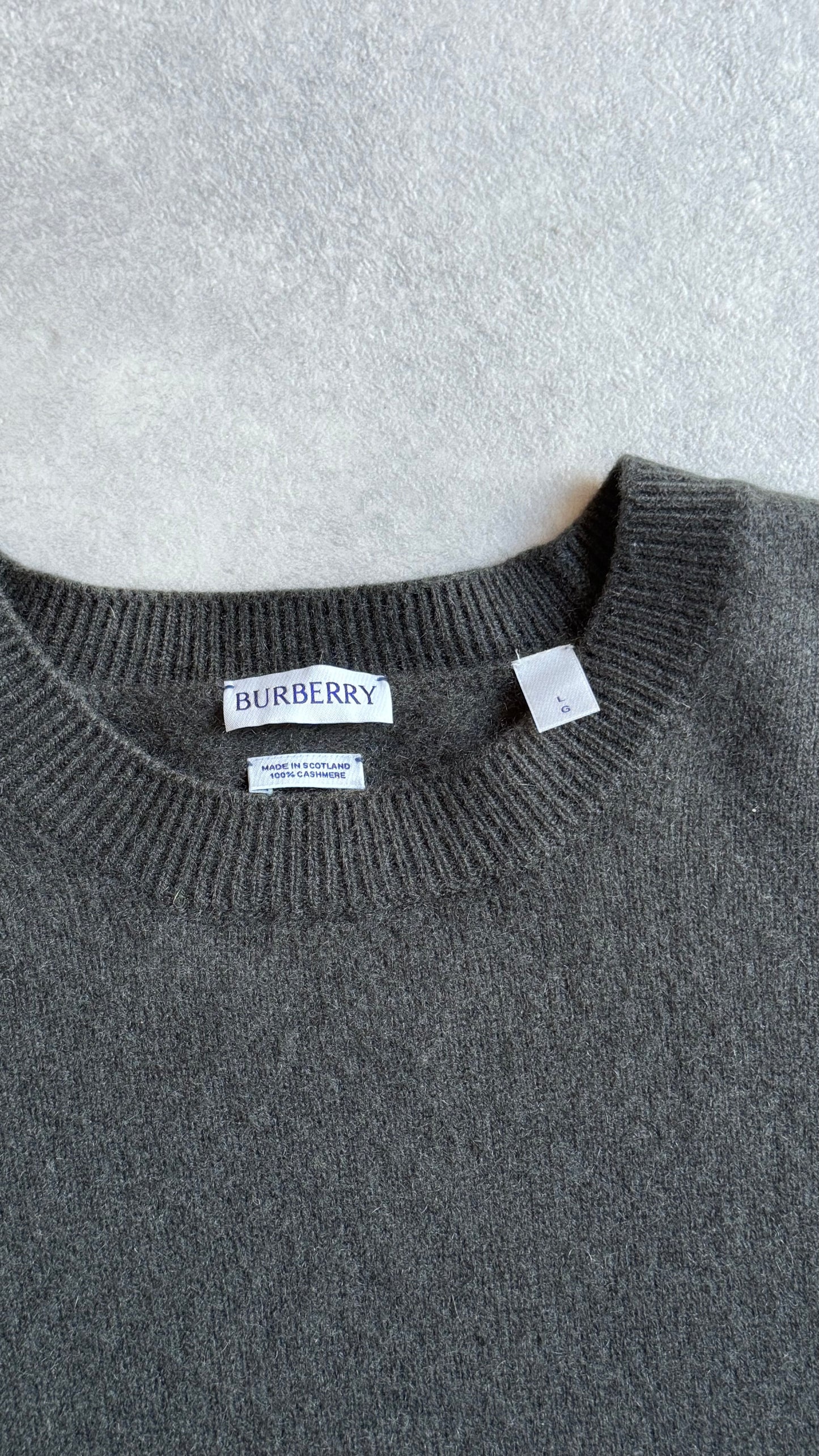 Burberry Cashmere Crewneck Knit Sweater L