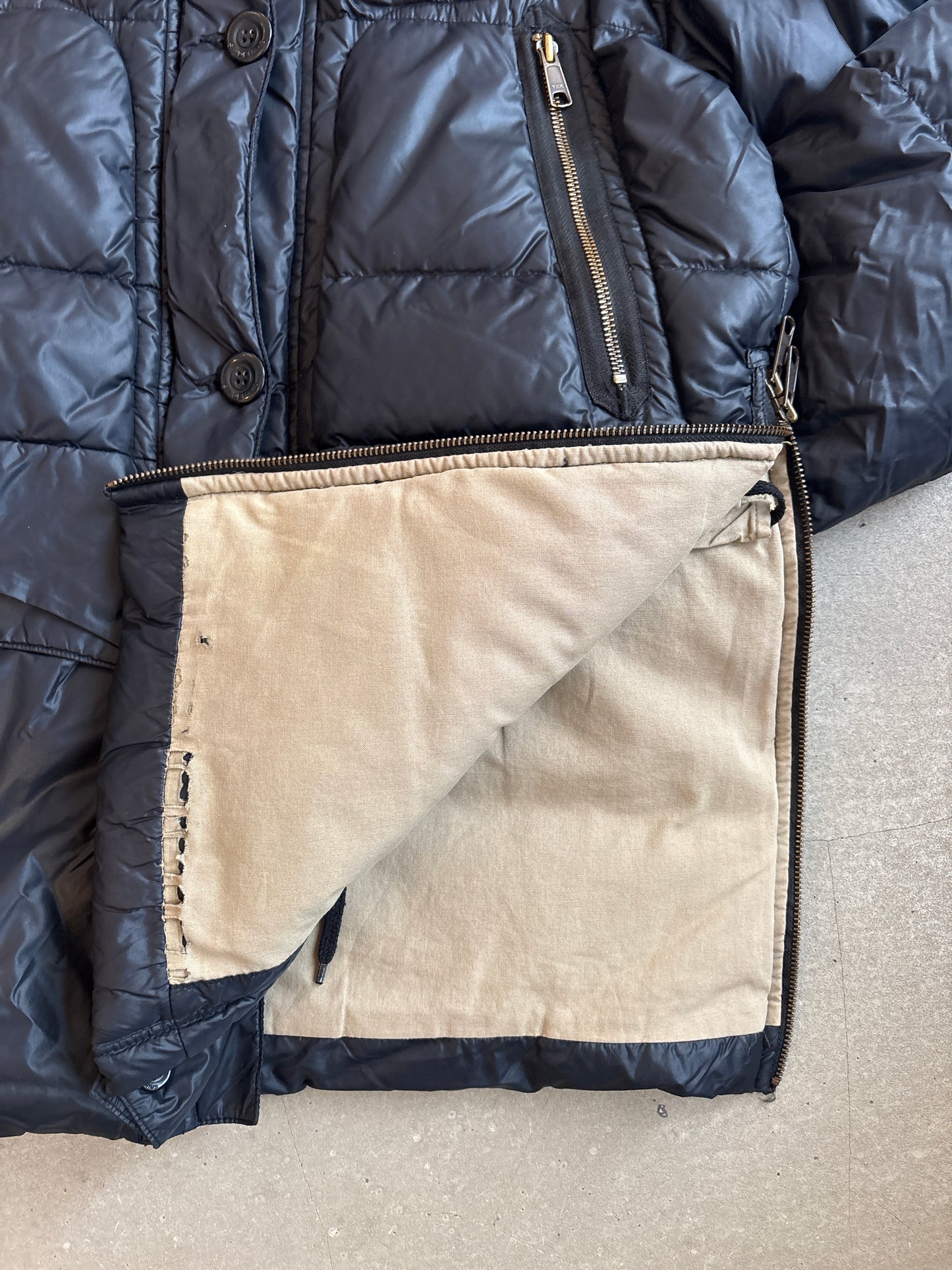 Stone Island Denims Goose Down Cold Jacket Green Small