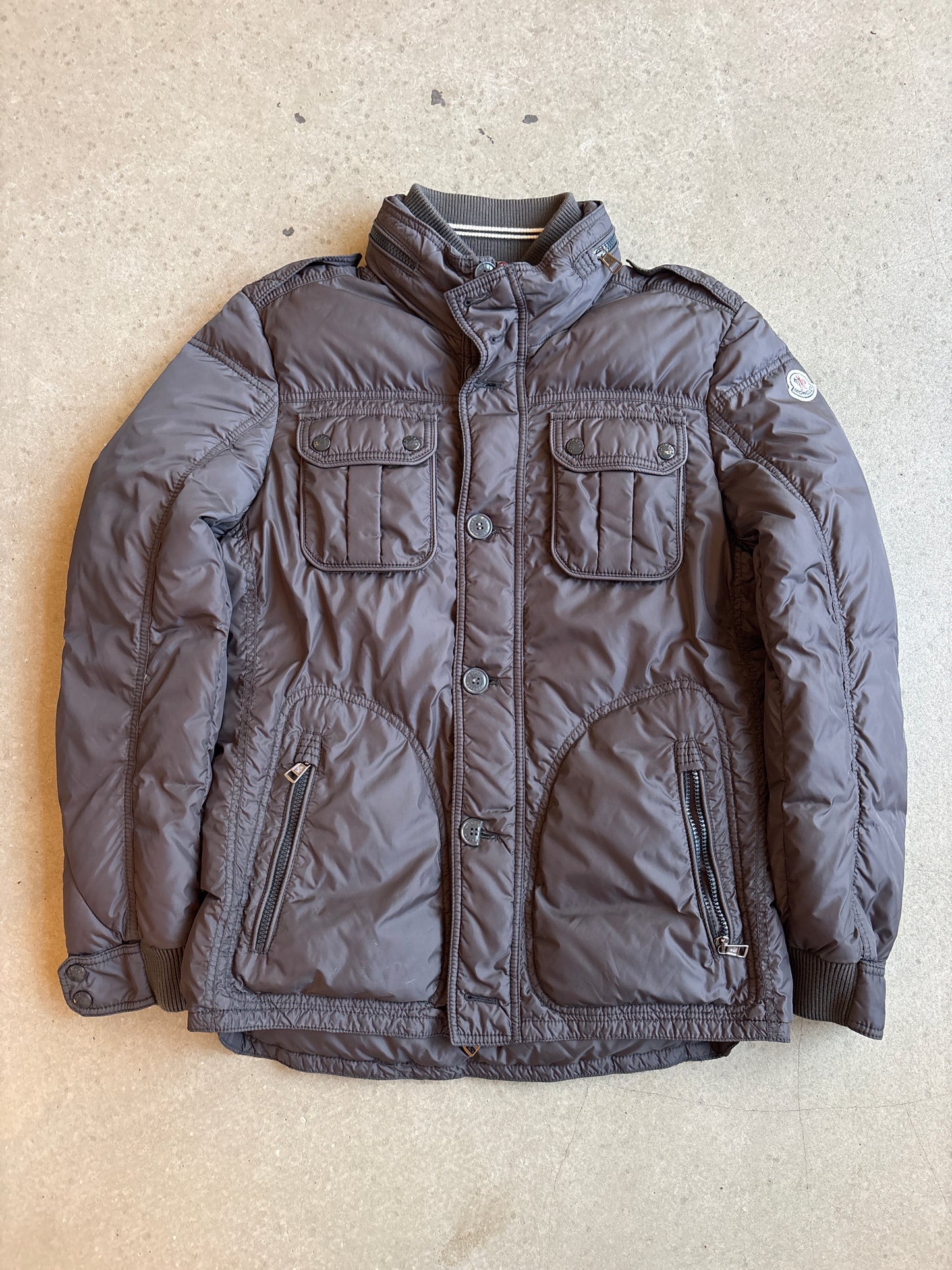 Moncler Padded Field Jacket Brown XL