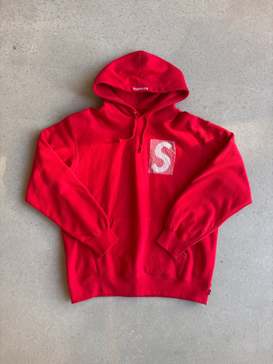 Supreme Swarovski S Logo Hooded Sweatshirt Red Medium