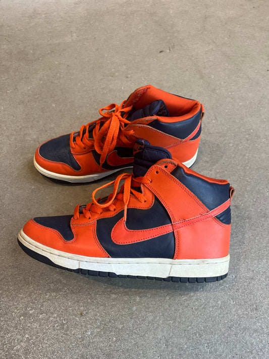 Vintage Nike Dunk Hi Orange EU 44