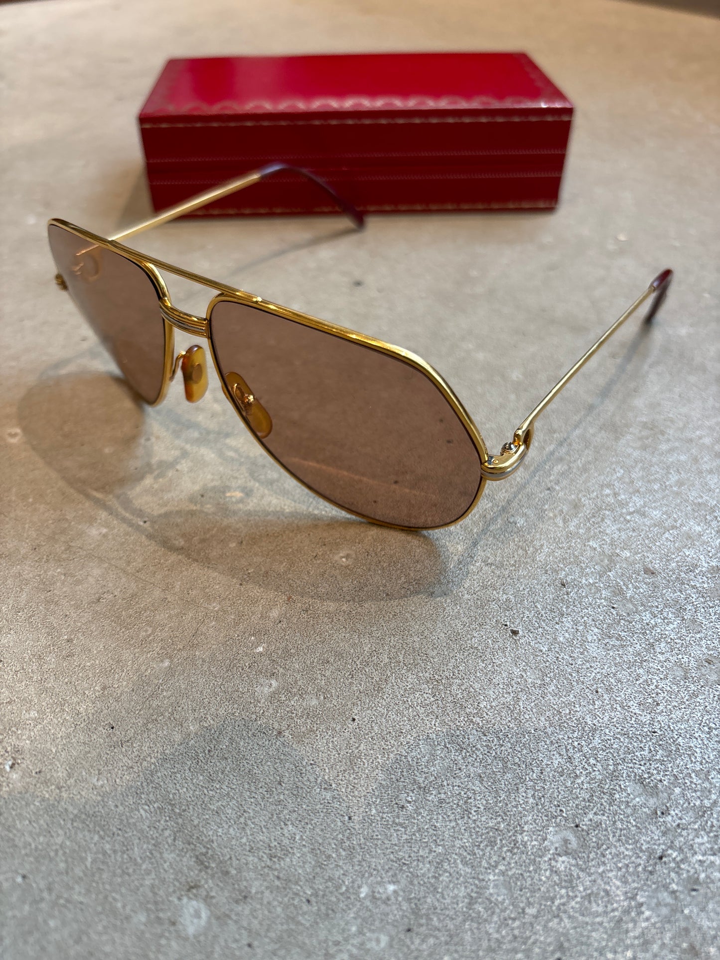 Vintage Cartier Sunglasses Brown