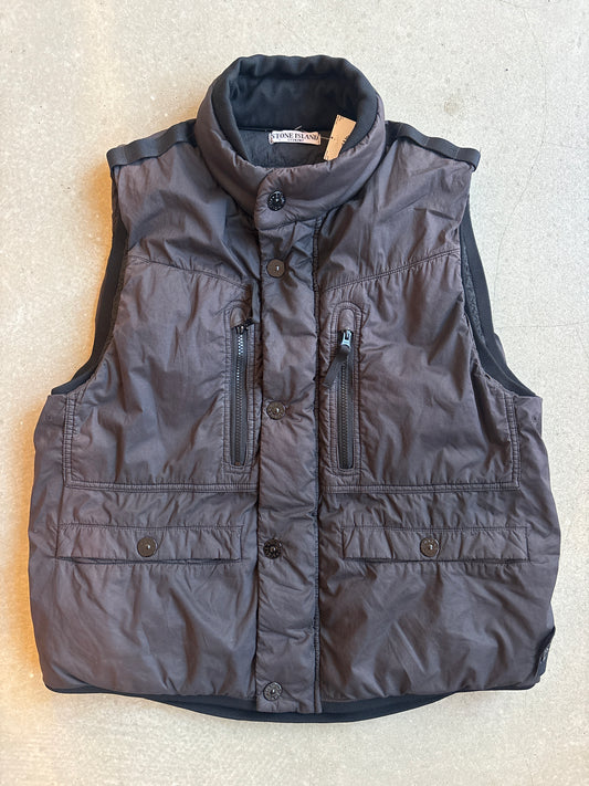 Stone Island Dyed Down Jacket Bodywarmer Brown XL