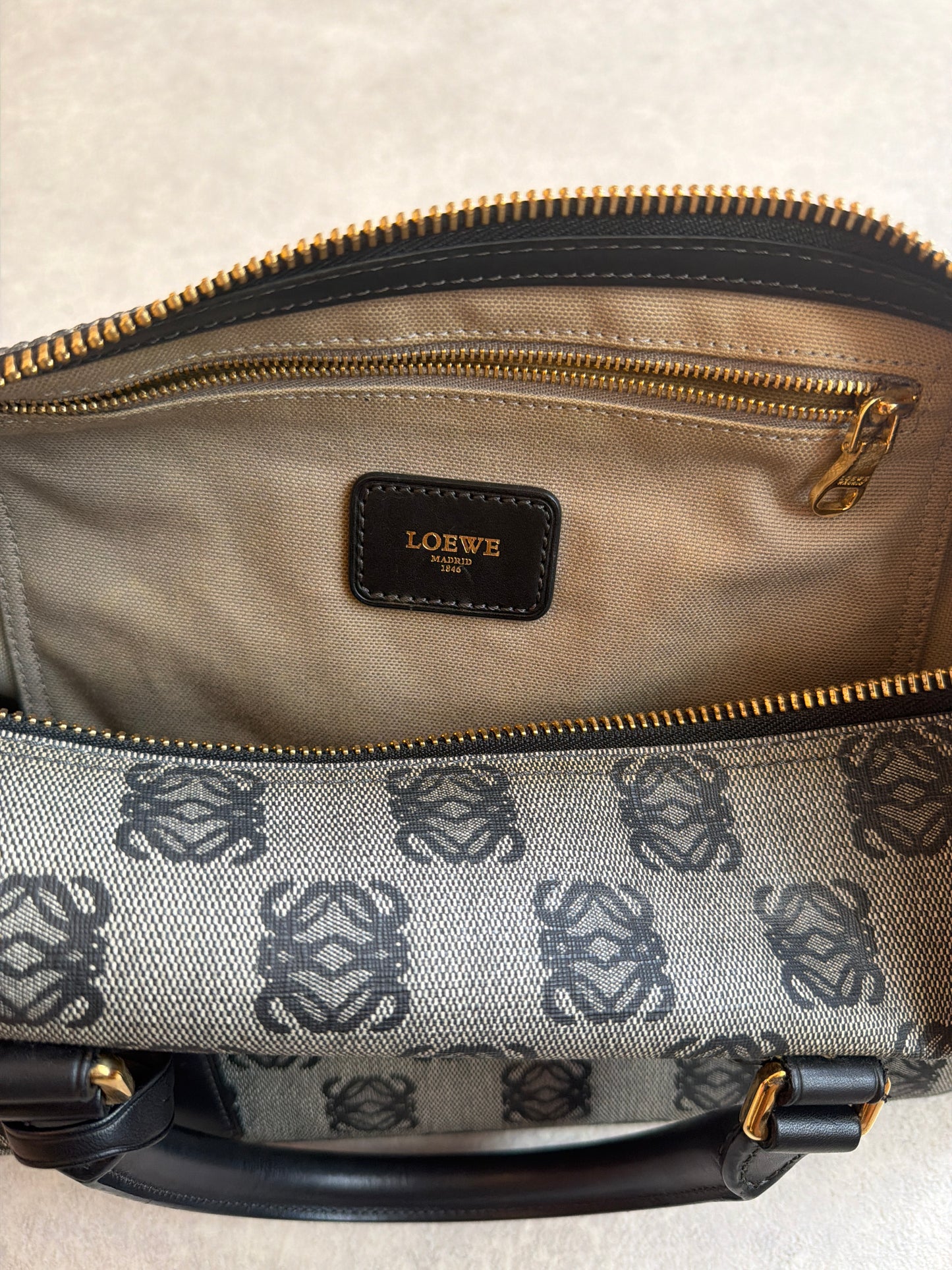 Loewe Anagram Boston Bag + The Wallet