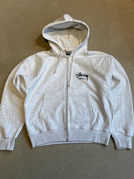 Stussy Zip Up Sweater Grey
