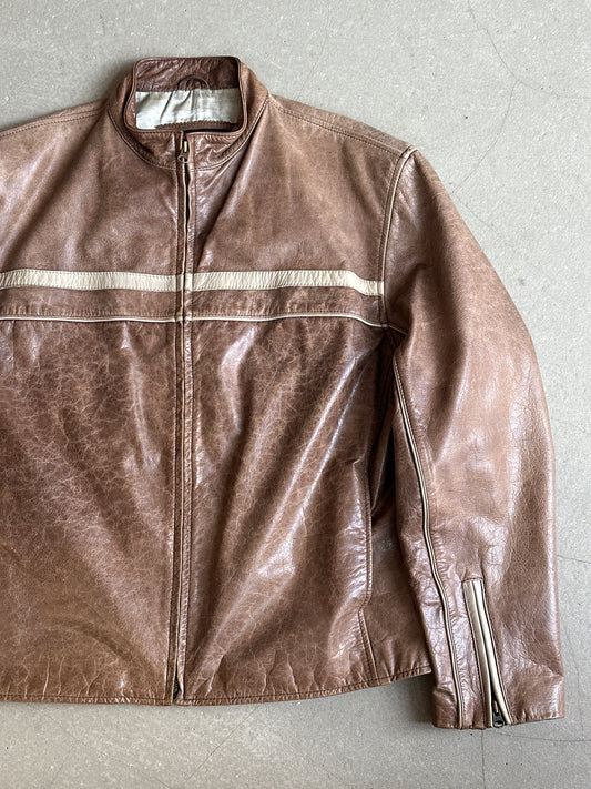 Redskins Leather Jacket Brown XL