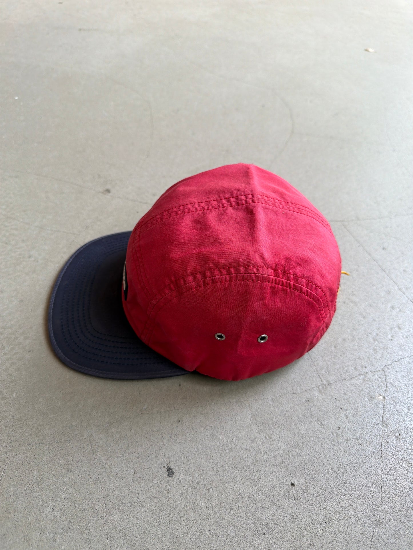 Supreme Tri Color Rubber Logo 5 Panel Camp Cap