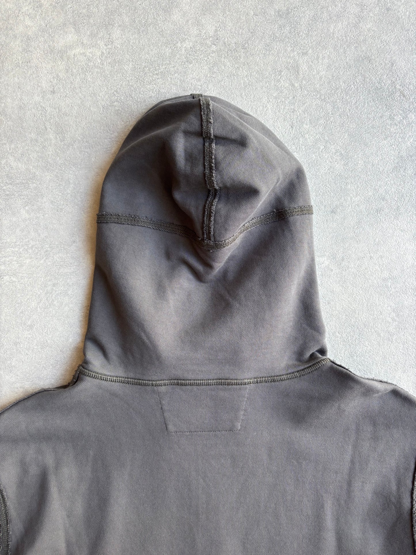 C.P. Company Zip Hooded Sweat Open Smoked Pearl