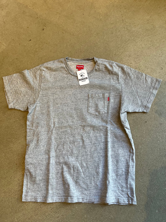 Supreme Pocket Tee Grey XL