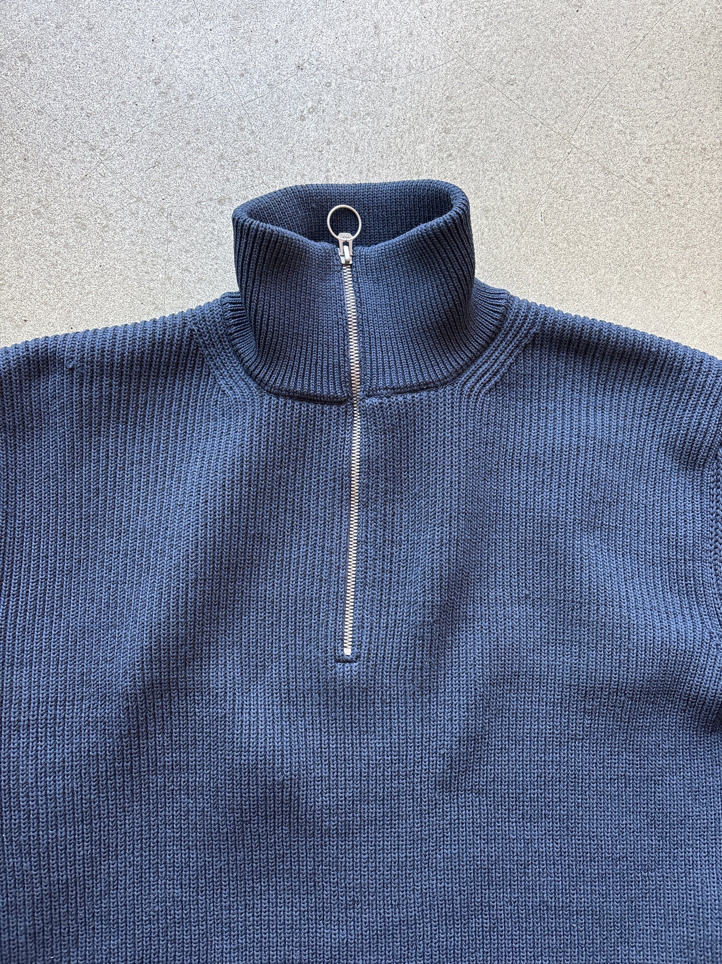 Nanamica Half Zip Knit Navy L