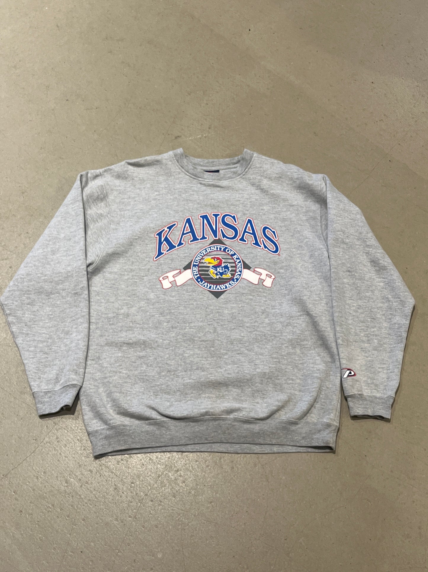 Kansas University Pro Players Crewneck Grey L