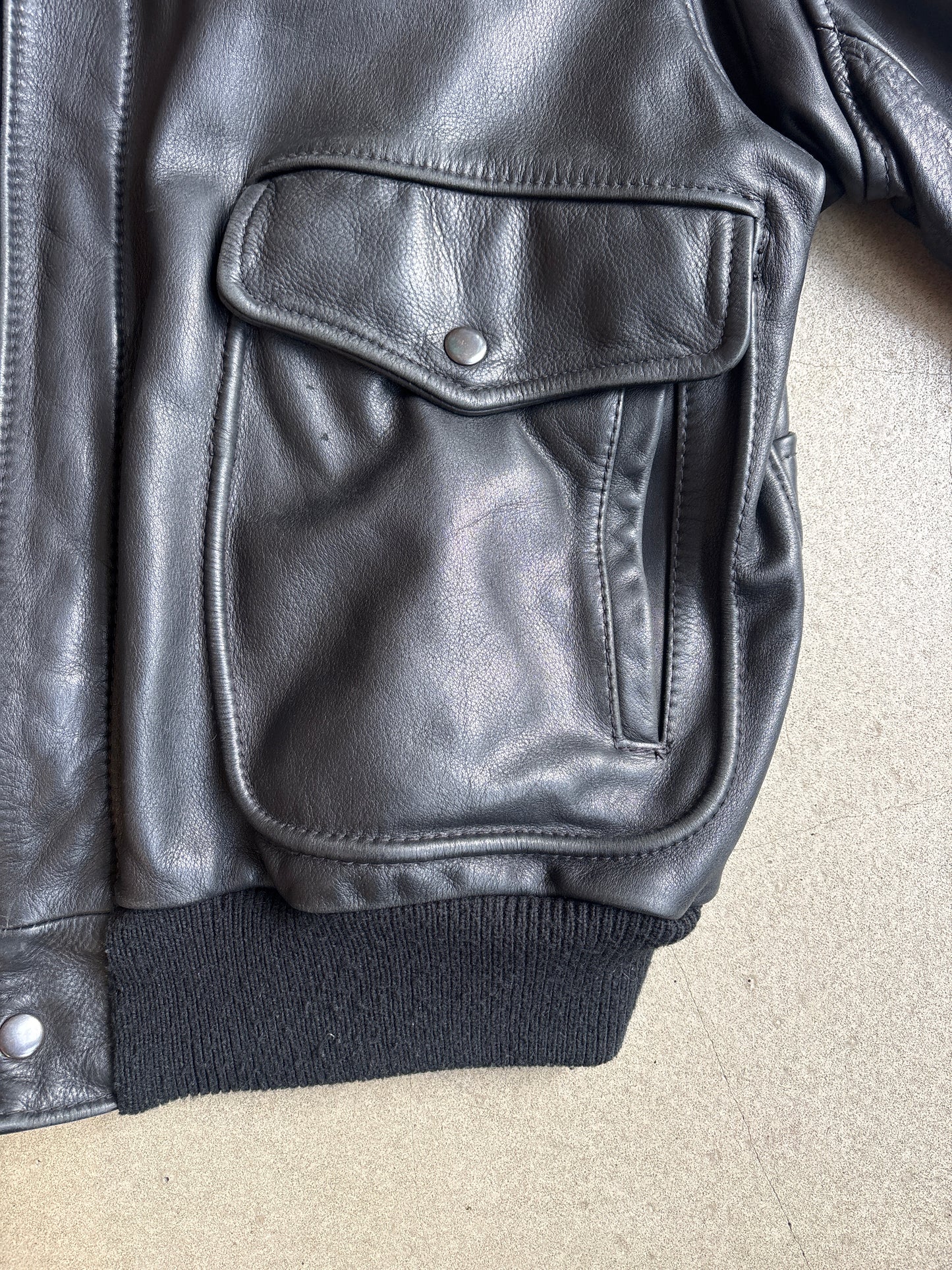 Leather Jacket Fonzie Black L