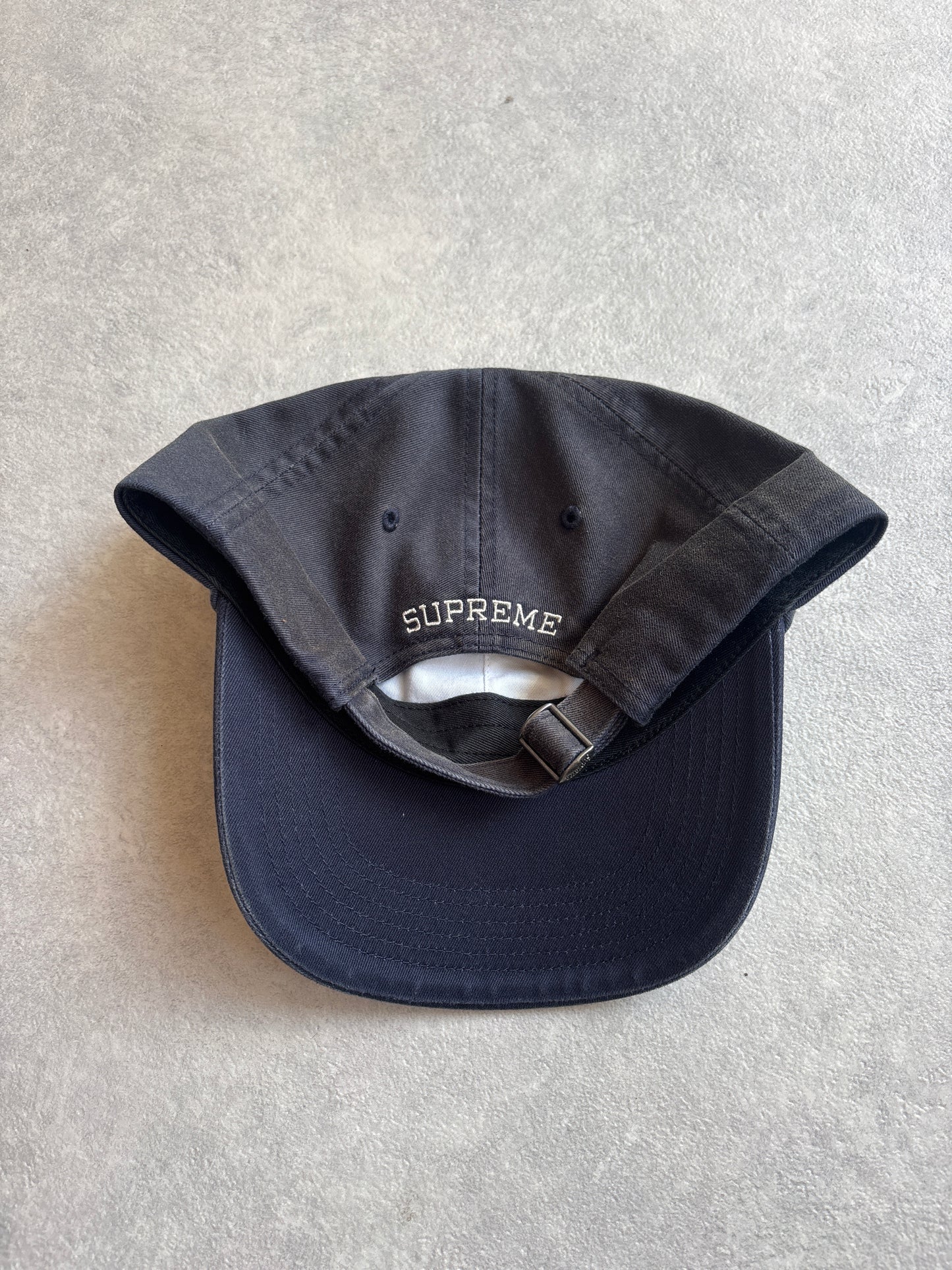 Supreme Bleached Chino 6-panel Cap Navy