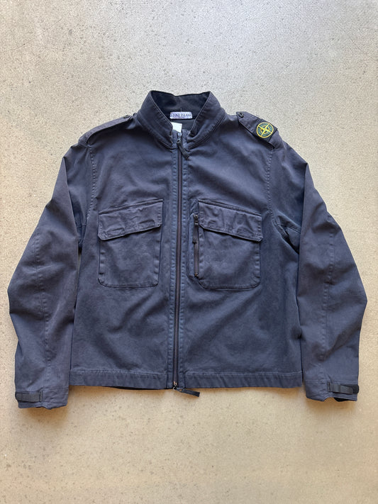 Vintage Stone Island Shoulder Patch Double Lined Jacket Navy XXL