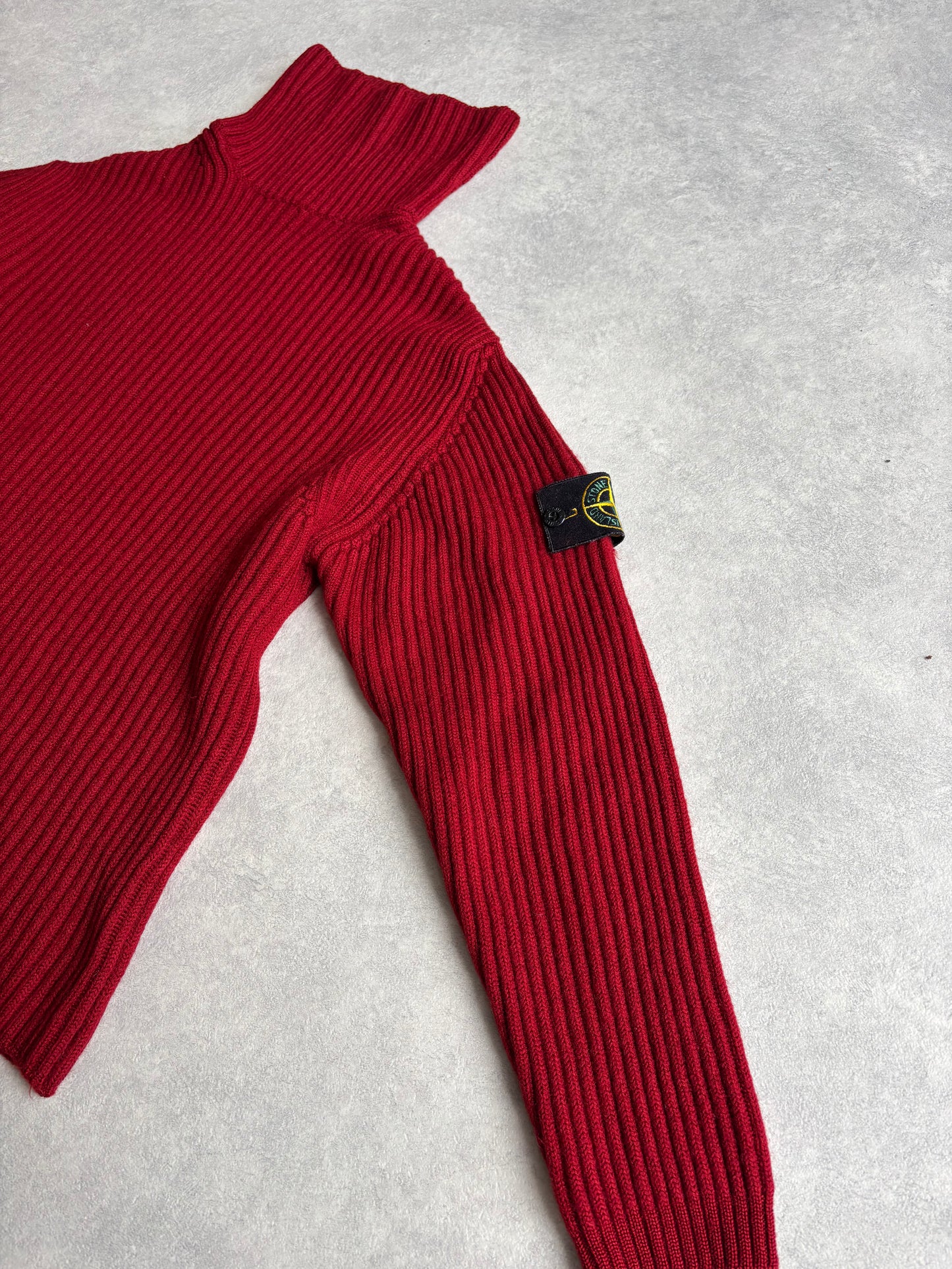 Stone Island Knitted Turtleneck Red XL