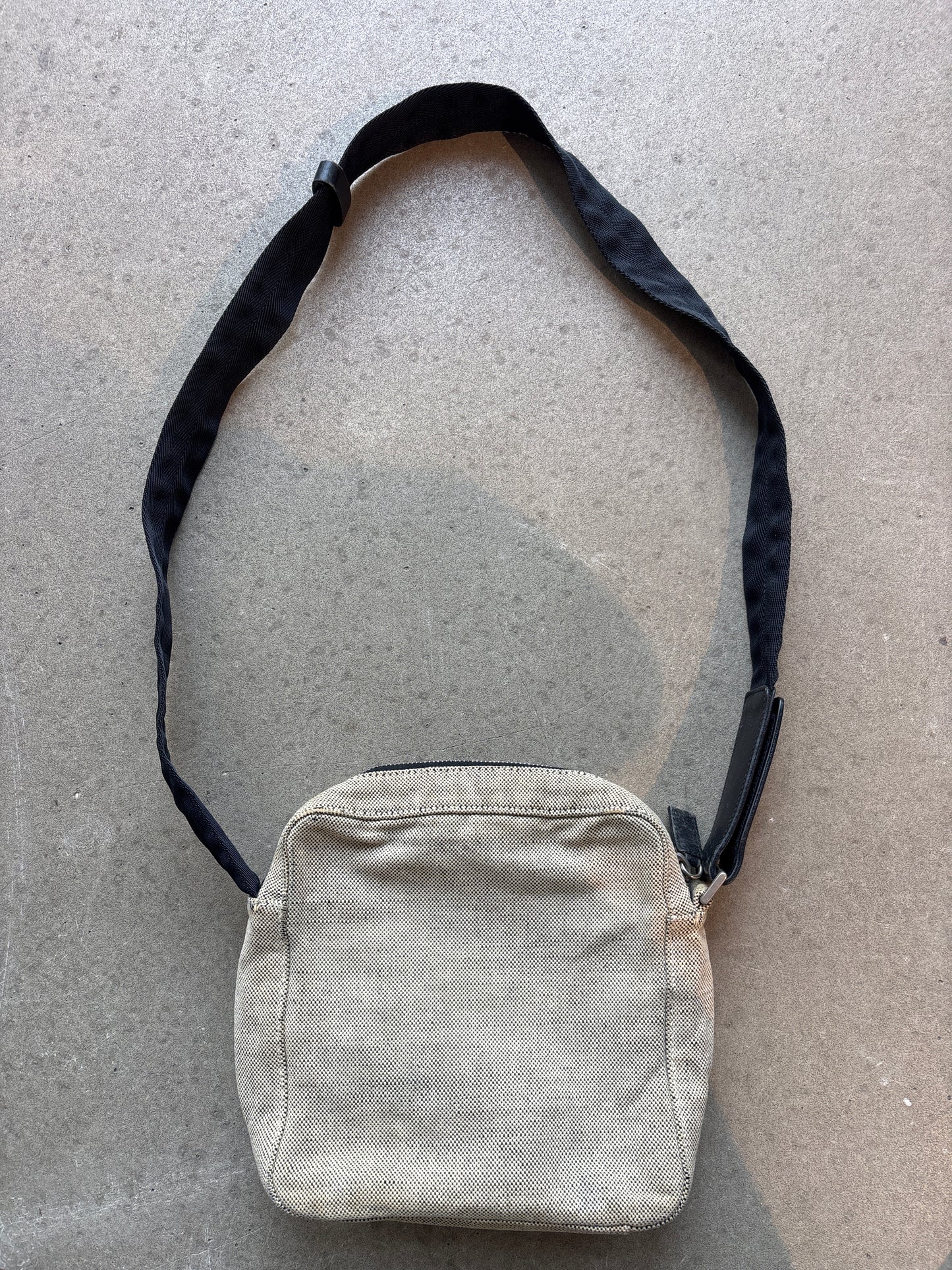 Prada Sport Canvas Cross Body Bag Cream