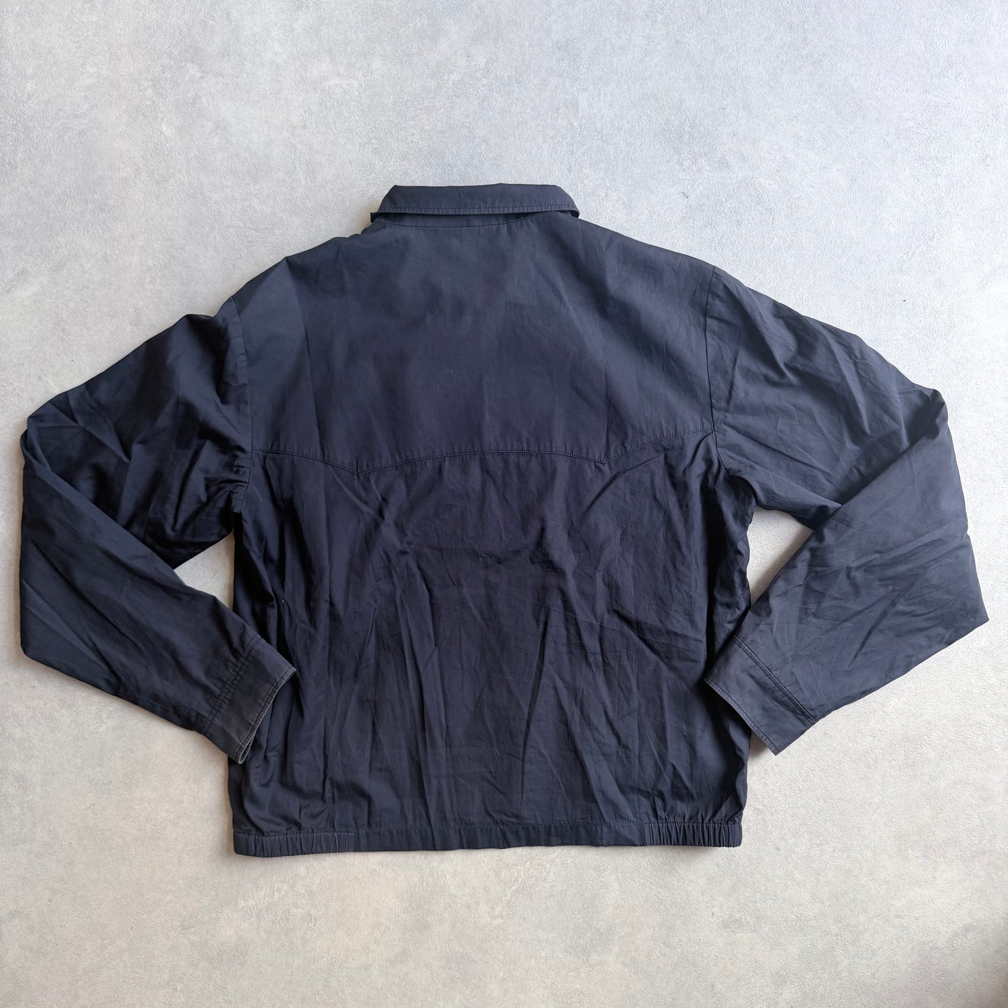Prada Logo Patch Work Jacket Navy Blue XL