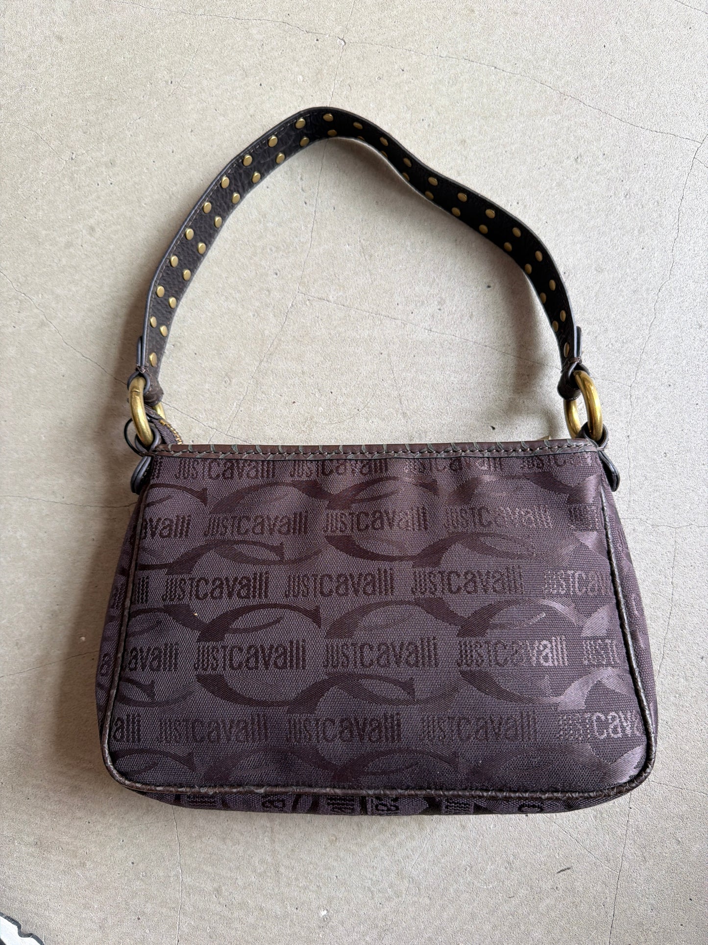 Just Cavalli Brown Hand Bag