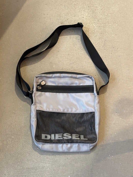 Diesel Silver Messenger Bag