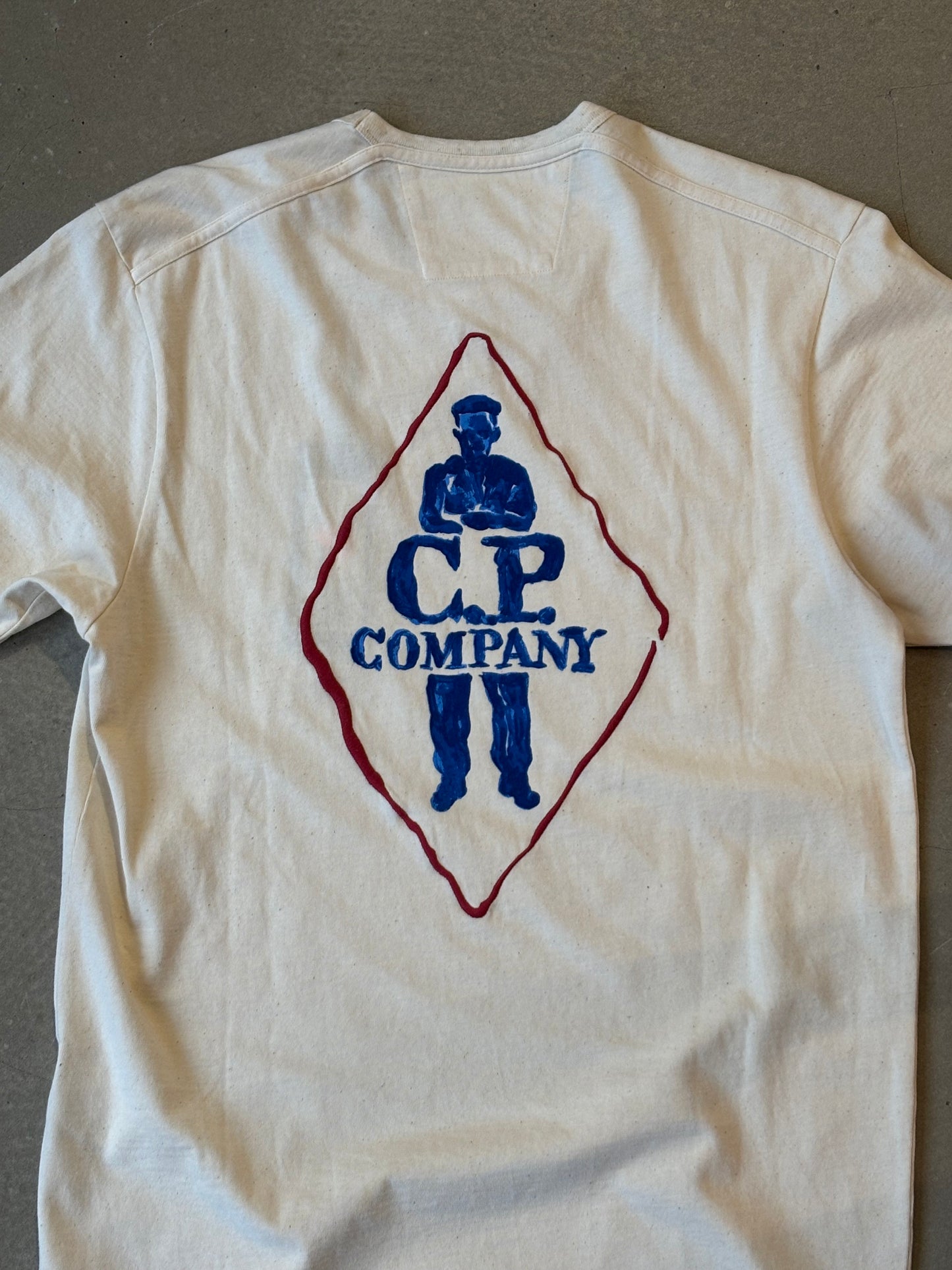 C.P Company Natural Jersey Logo S