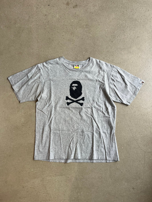 Bape Ape Crossbone Grey Tee XL
