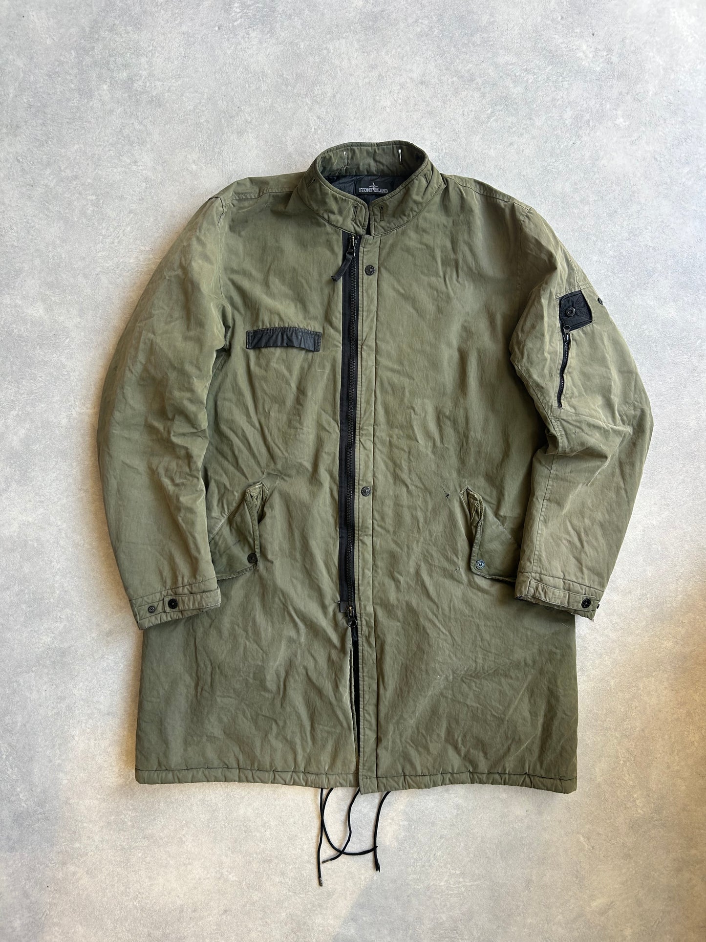 Stone Island Shadow Project Tela 50 Fili 2L Fur Hood Jacket Green XL