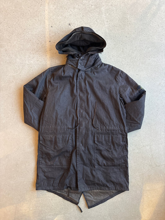 Vintage Stone Island Lino Flax Lined Parka Grey Medium