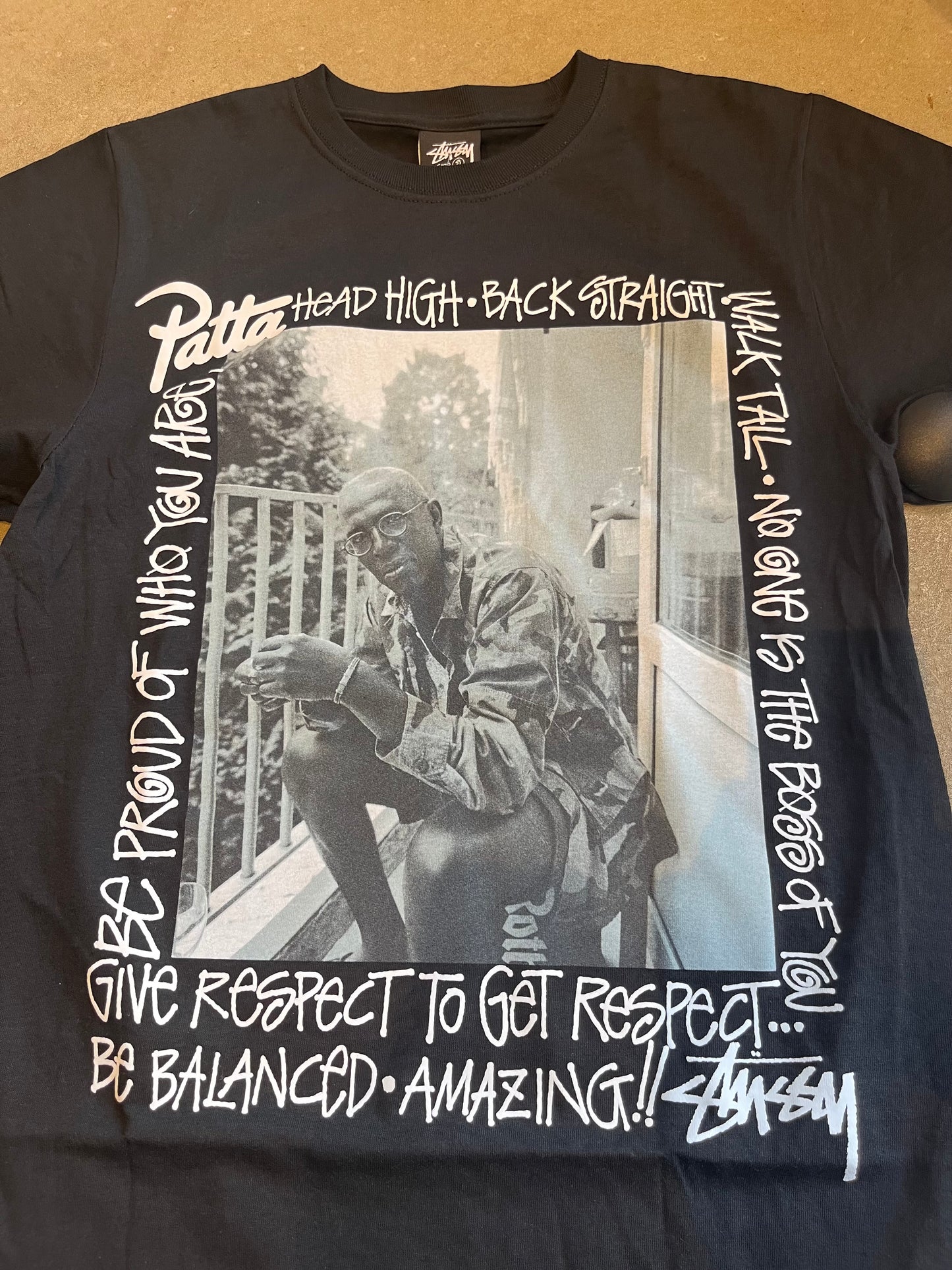 Stussy x Patta Respect Tee Black S