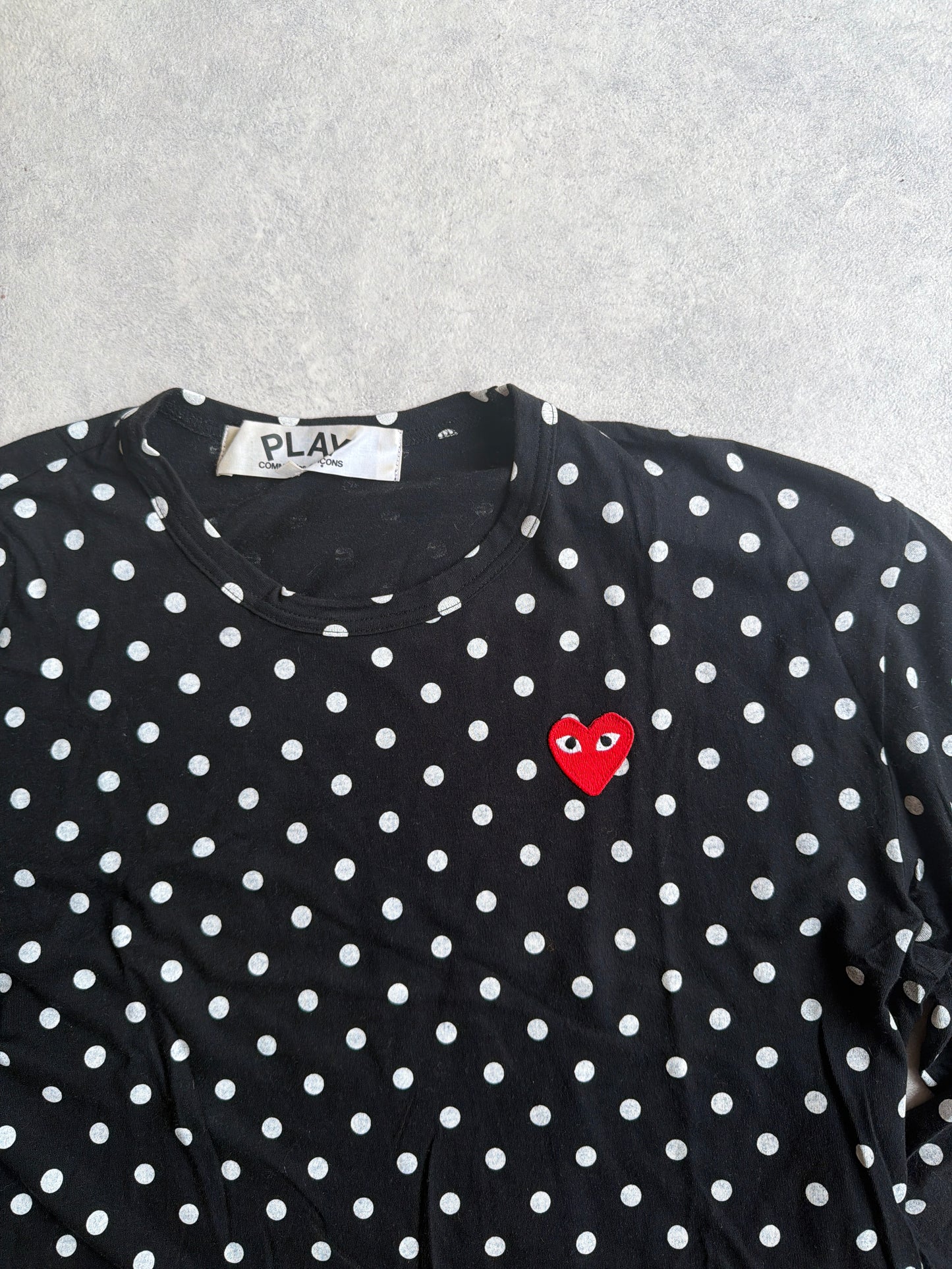 Comme Des Garçons Play Polka Dot Black Size XL