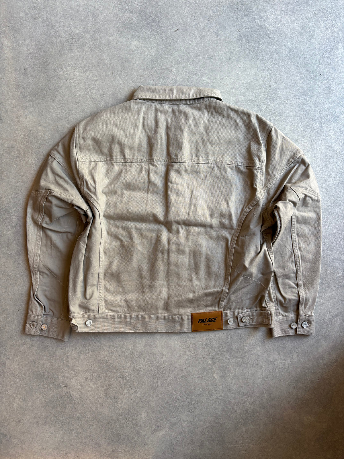 Palace Panel Denim Jacket Stone Grey